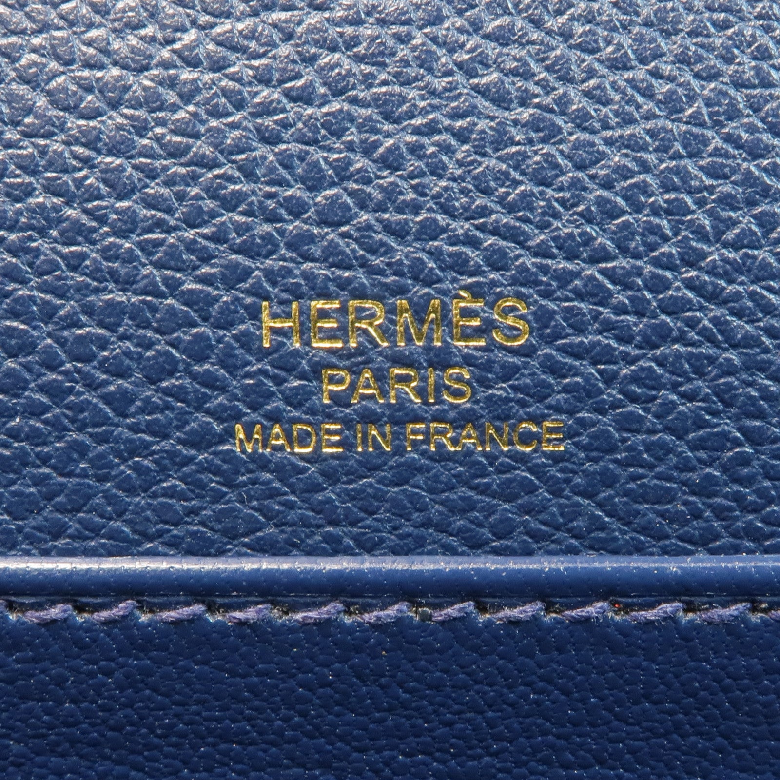 HERMES Evercolor皮革Mini Roulis金扣肩背袋Bleu Brighton