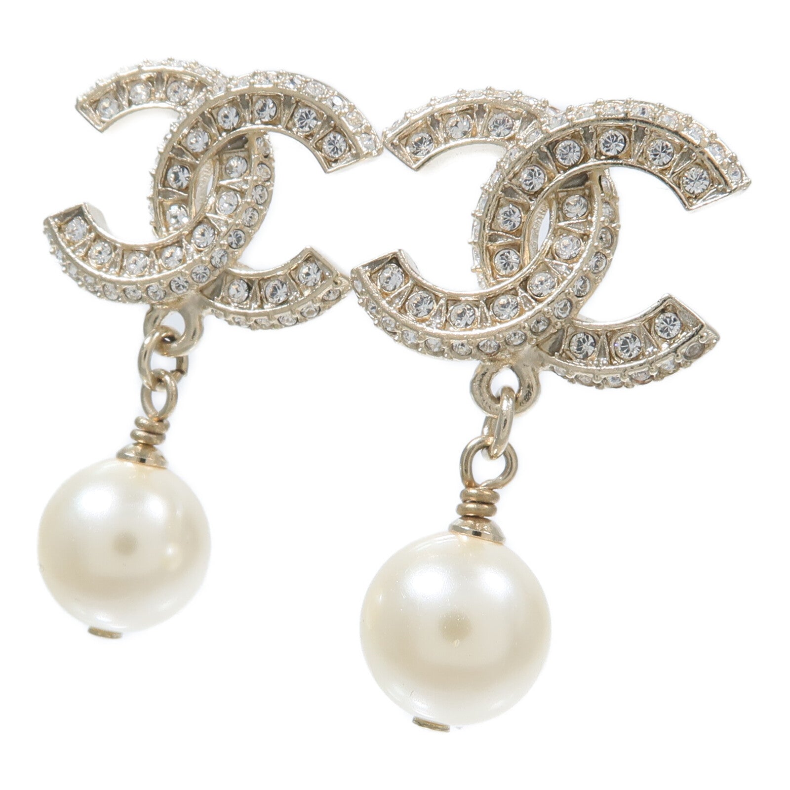 CHANEL PVC/金屬Classic Drop Earrings耳環
