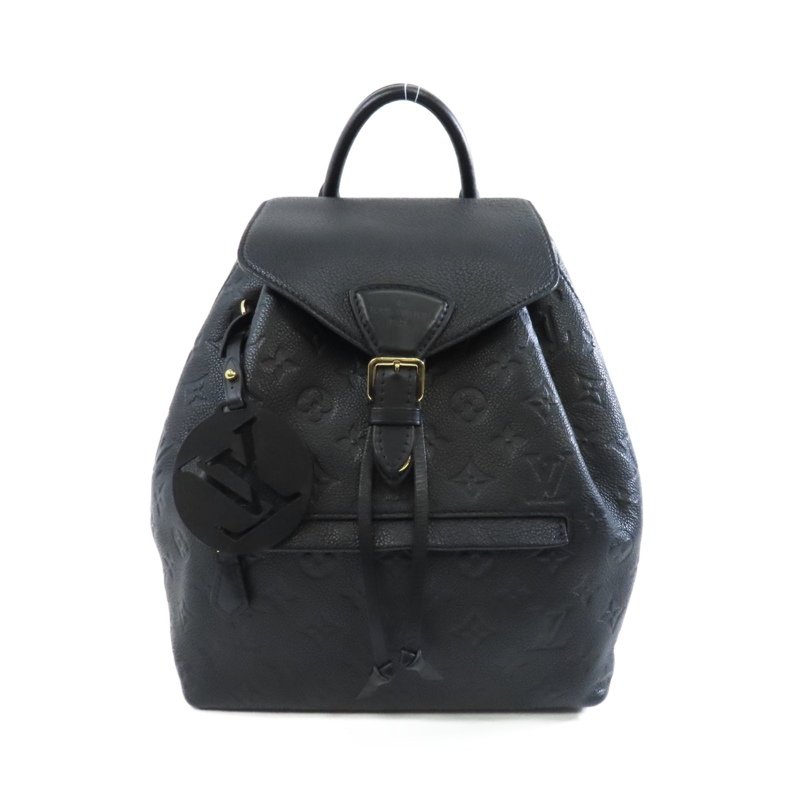 LOUIS VUITTON Monogram Empreinte Montsouris Backpack金扣背包黑色