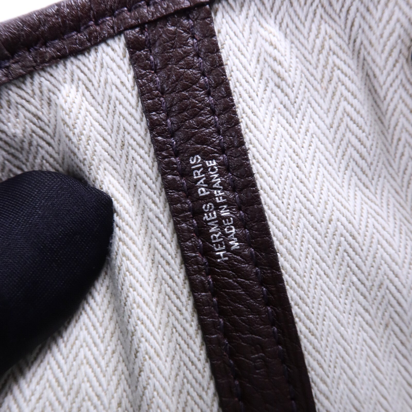 HERMES Negonda皮革Garden Party PM手挽袋Rouge Sellier