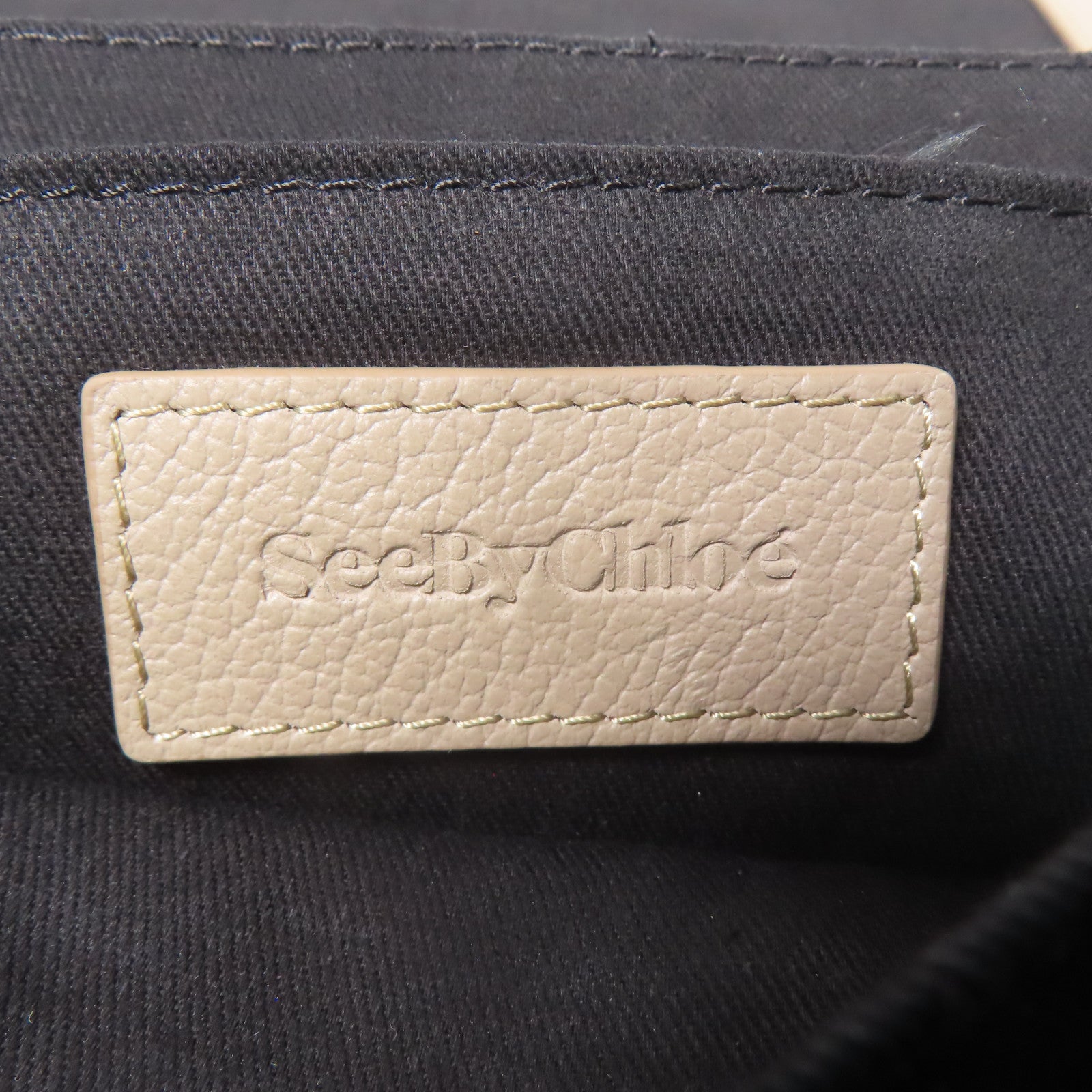 SEE BY CHLOE 麂皮/牛皮皮革Shoulder Bag金扣肩背袋