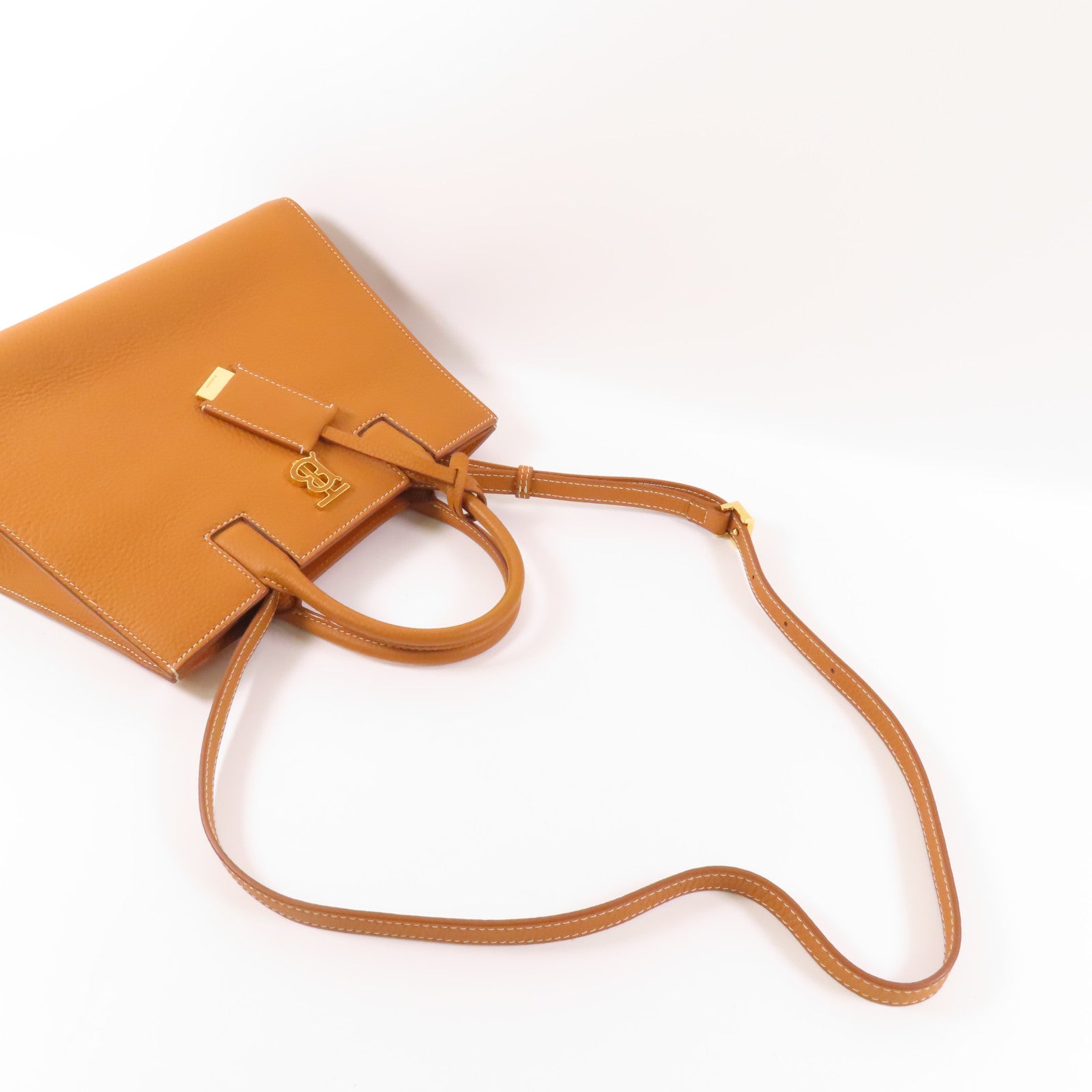 BURBERRY 【激減優惠】牛皮皮革2 Way Shoulder Bag金扣手挽肩背兩用袋