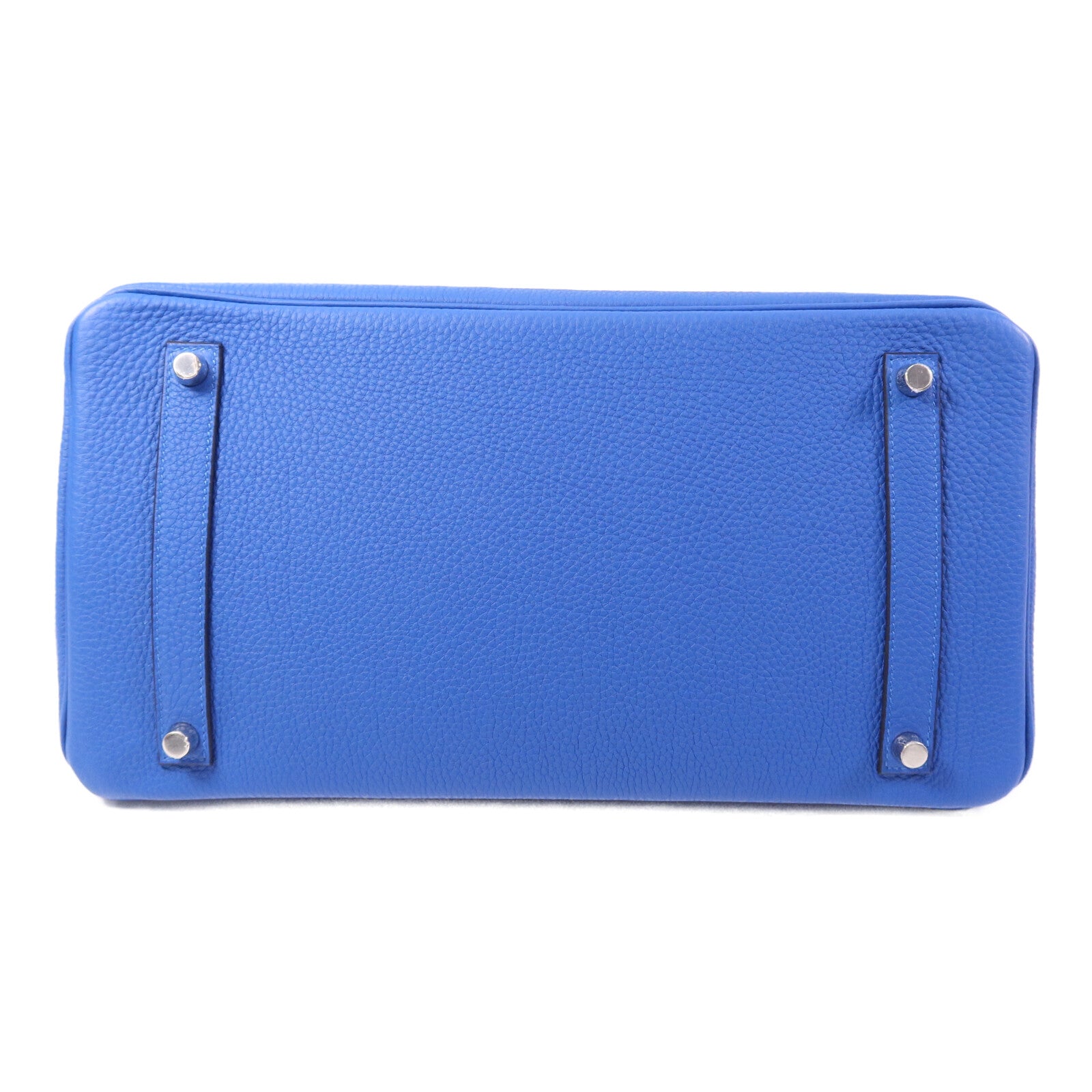 HERMES Togo皮革Birkin 35銀扣手挽袋Bleu Zellige