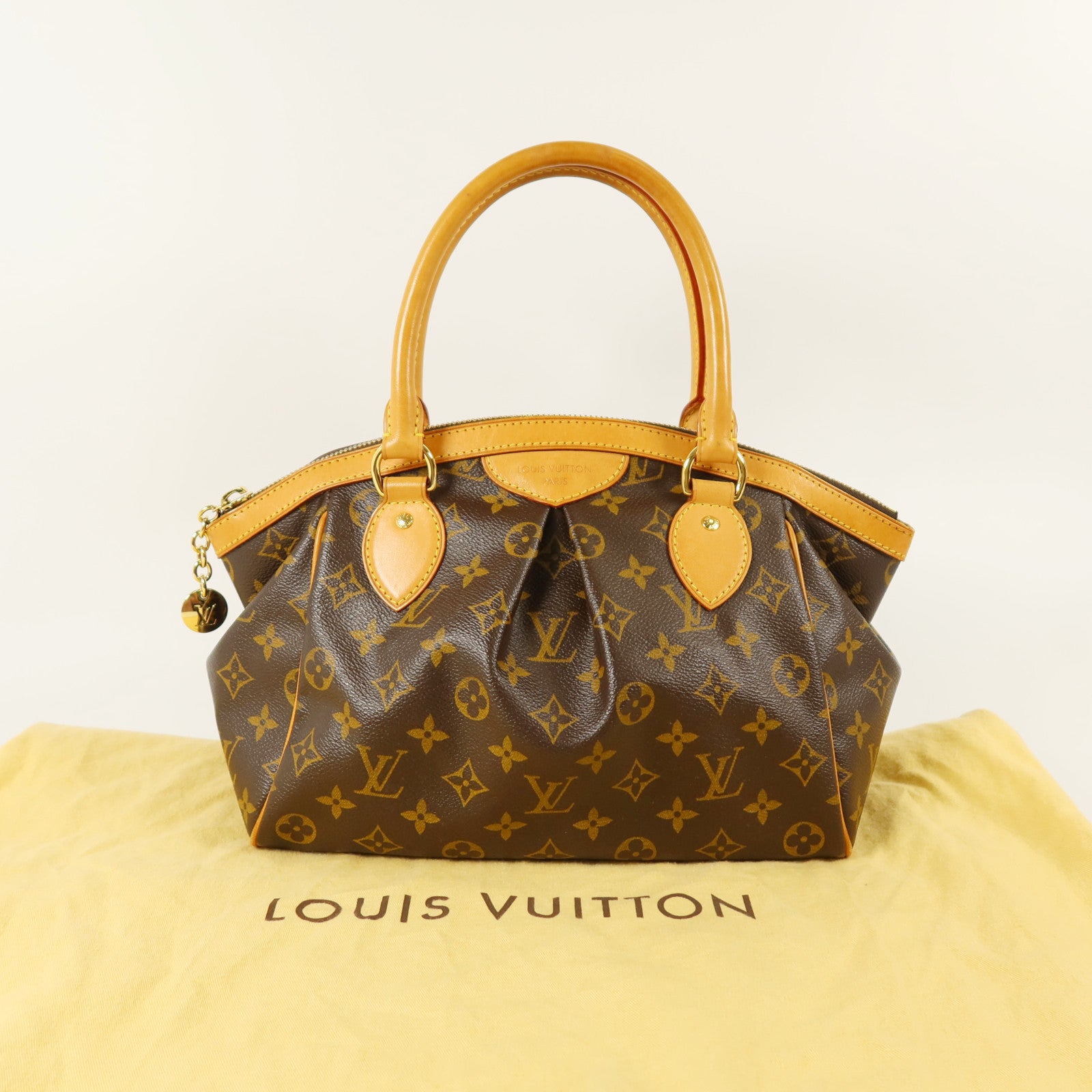 LOUIS VUITTON Monogram Tivoli PM金扣手挽袋