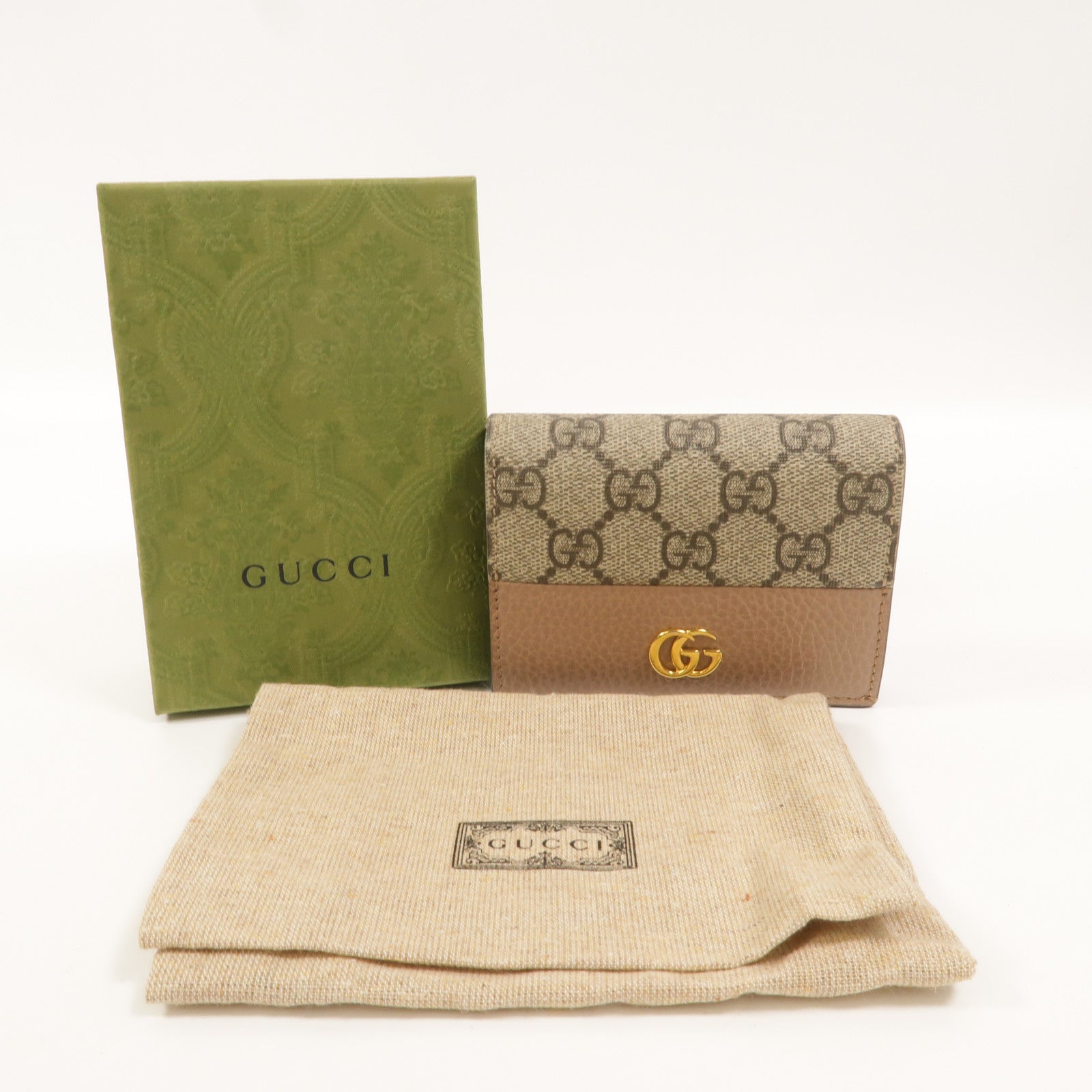 GUCCI 塗層帆布GG Marmont Wallet錢包