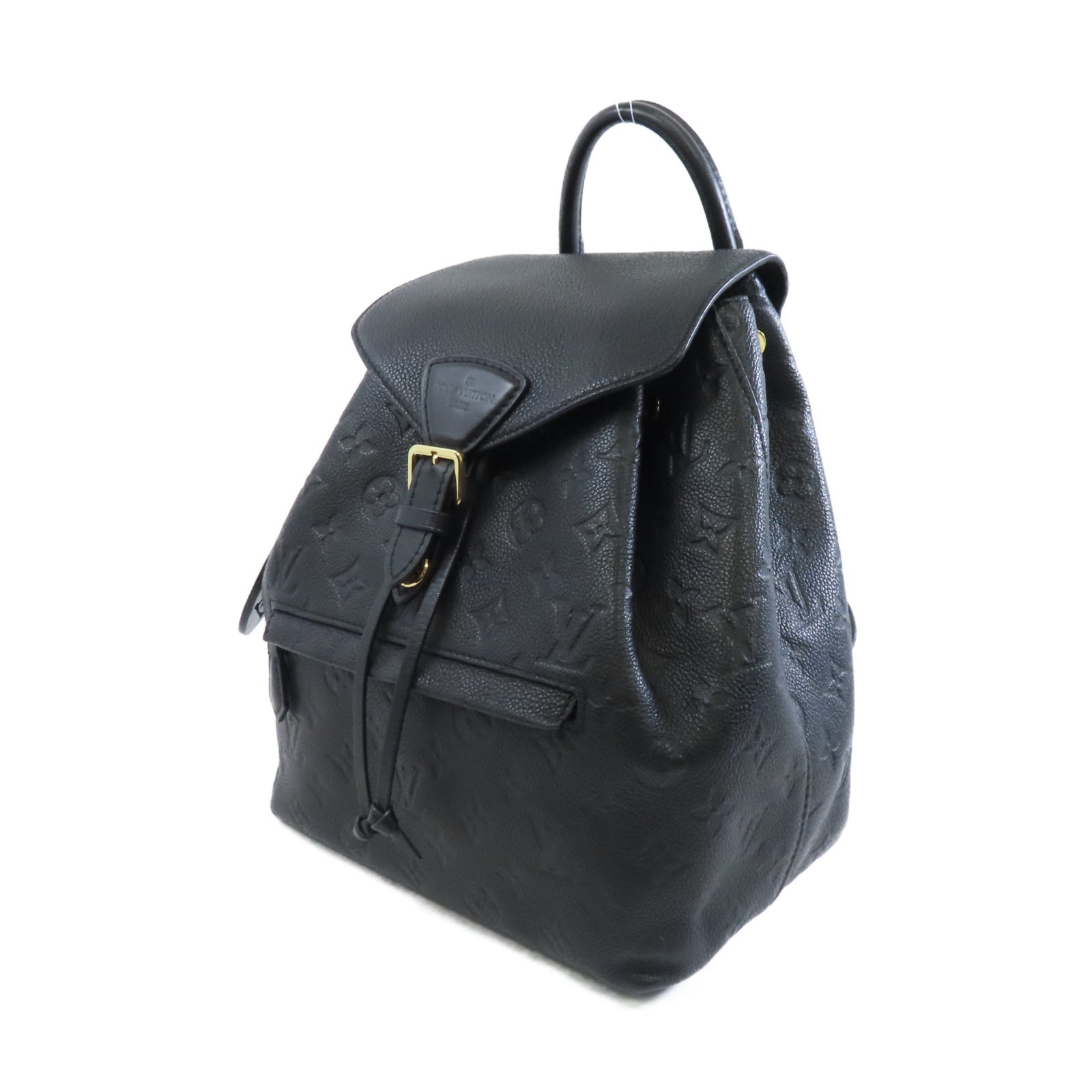 LOUIS VUITTON Monogram Empreinte Montsouris Backpack金扣背包黑色