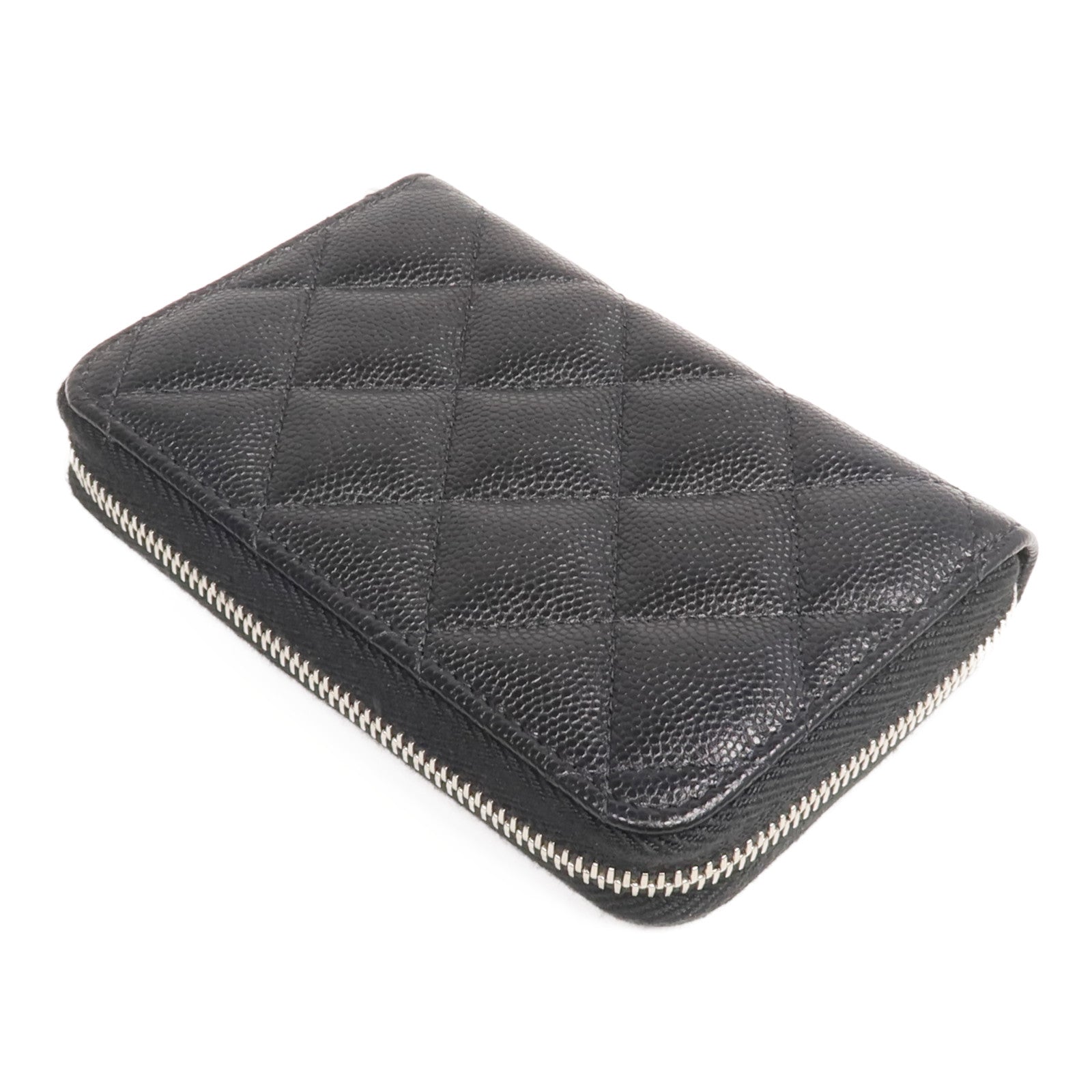 CHANEL 牛皮皮革Coin/Card Case銀扣零錢包/卡片套
