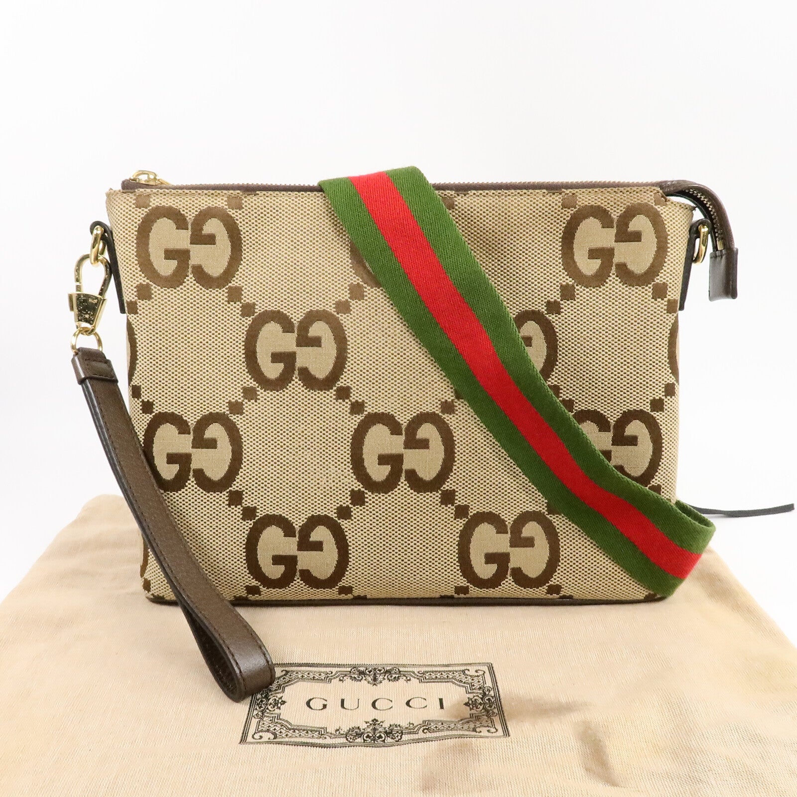 GUCCI 帆布Jumbo GG肩背袋