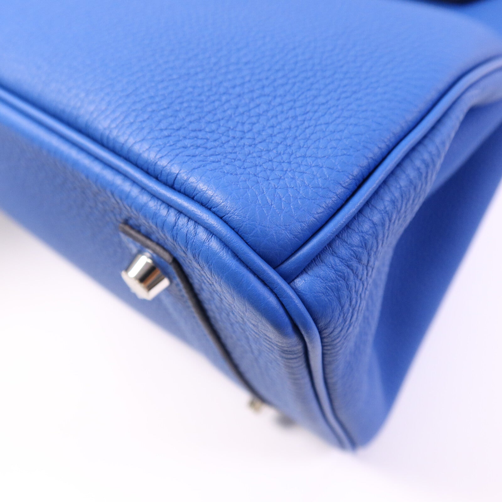 HERMES Togo皮革Birkin 35銀扣手挽袋Bleu Zellige