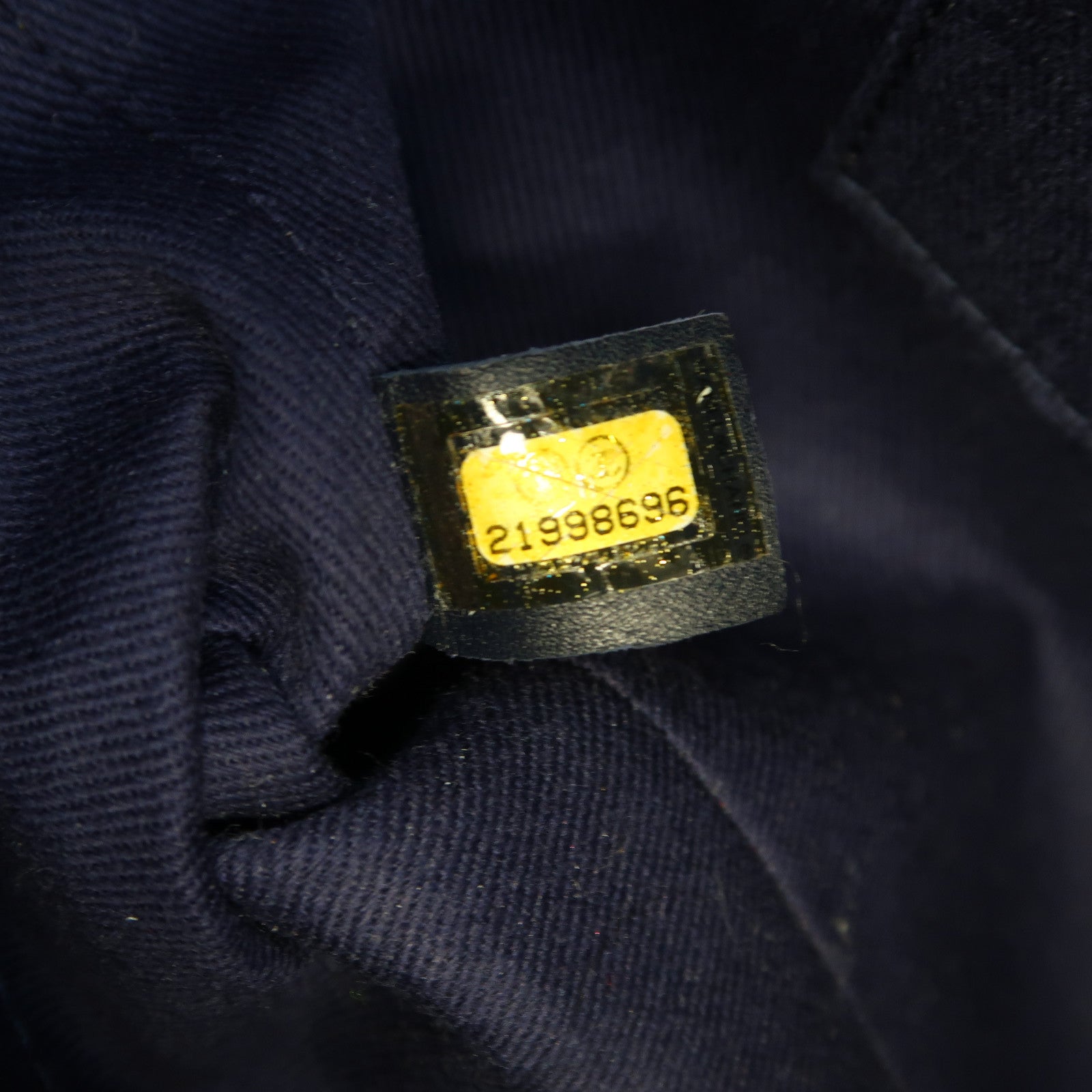 CHANEL 菱格皮革2way Shoulder Bag銀扣鏈帶手挽肩背兩用袋深藍色