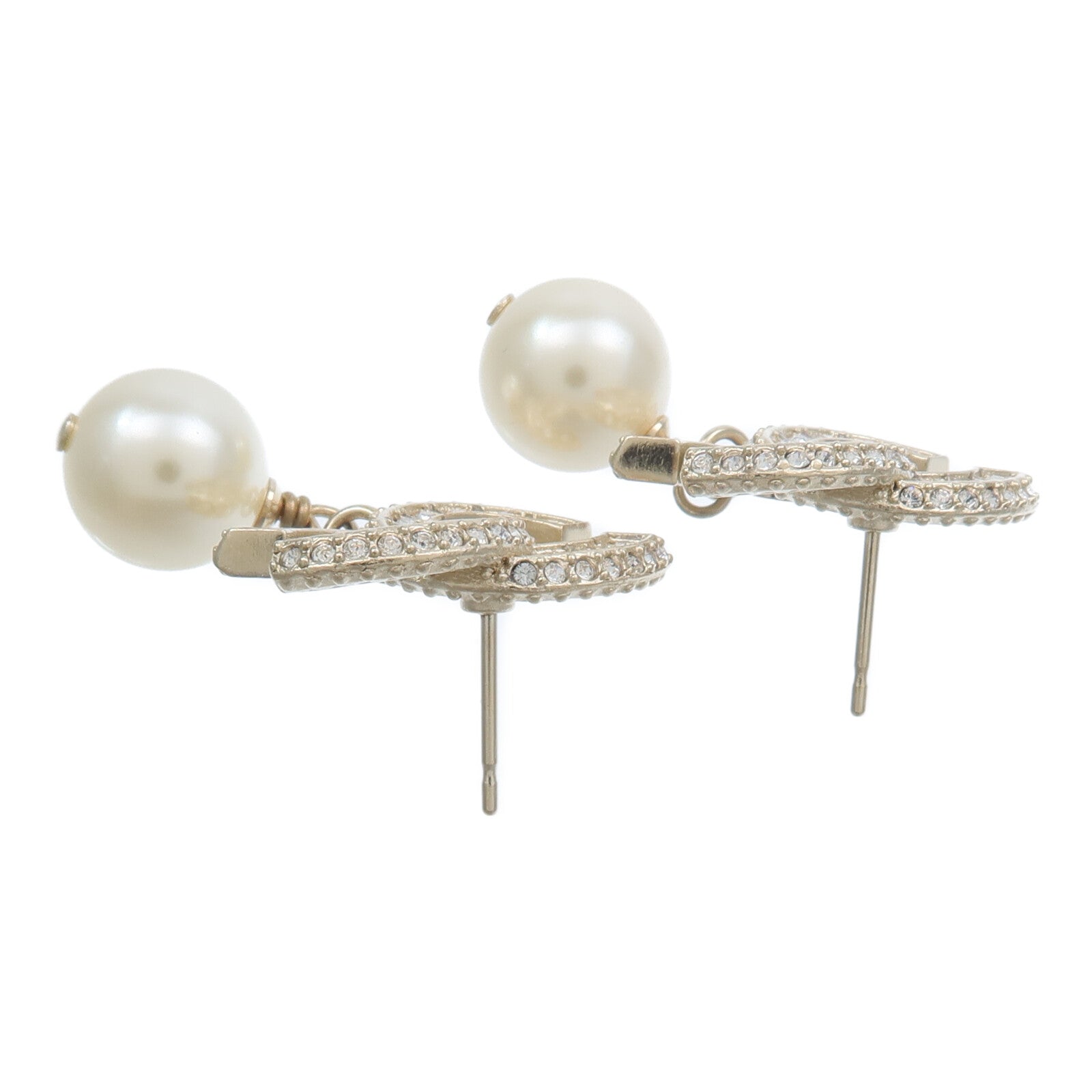 CHANEL PVC/金屬Classic Drop Earrings耳環