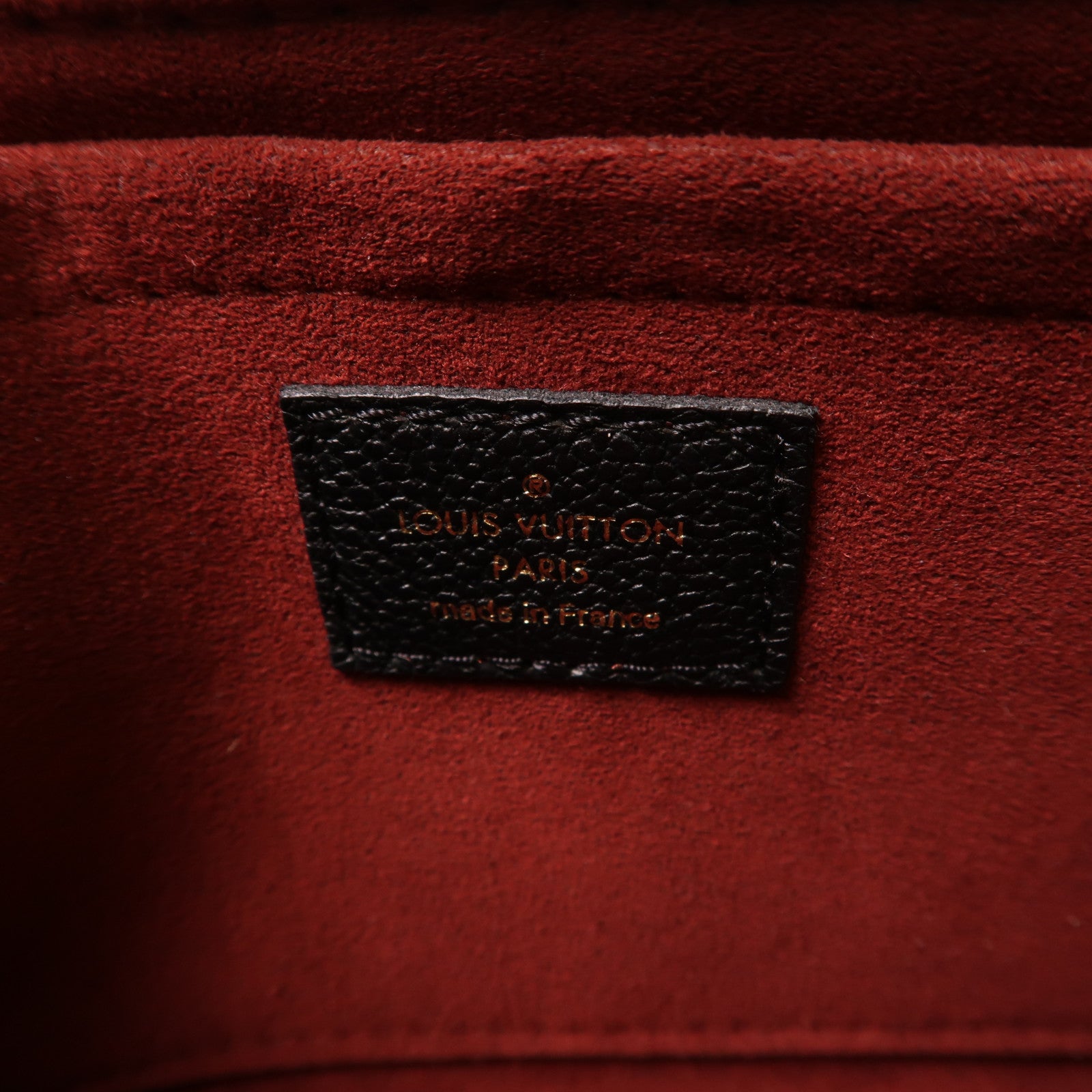 LOUIS VUITTON Monogram Empreinte Multi Pochette Accessoires金扣肩背袋黑色