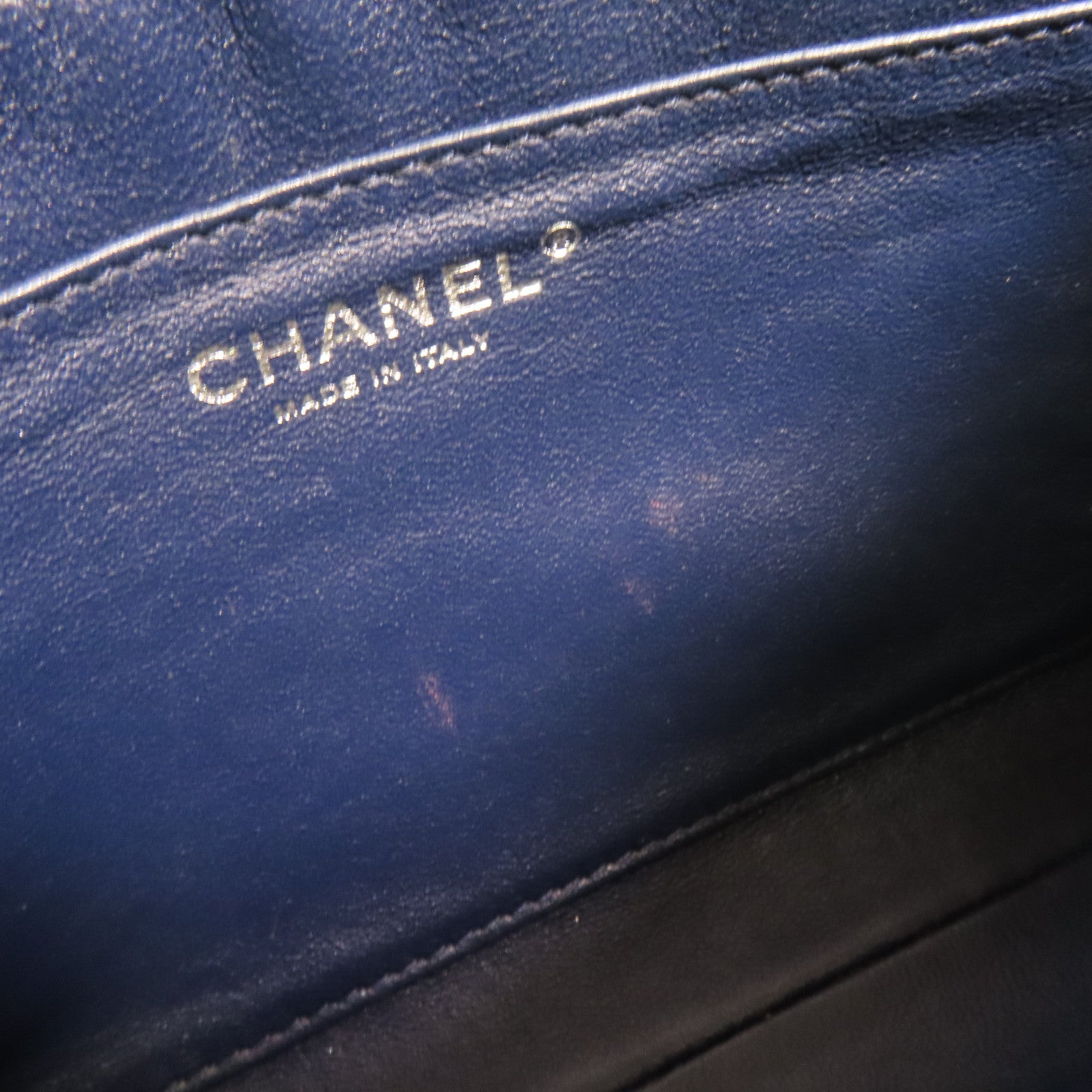 CHANEL 羊皮皮革Chain Shoulder銀扣鏈帶肩背袋