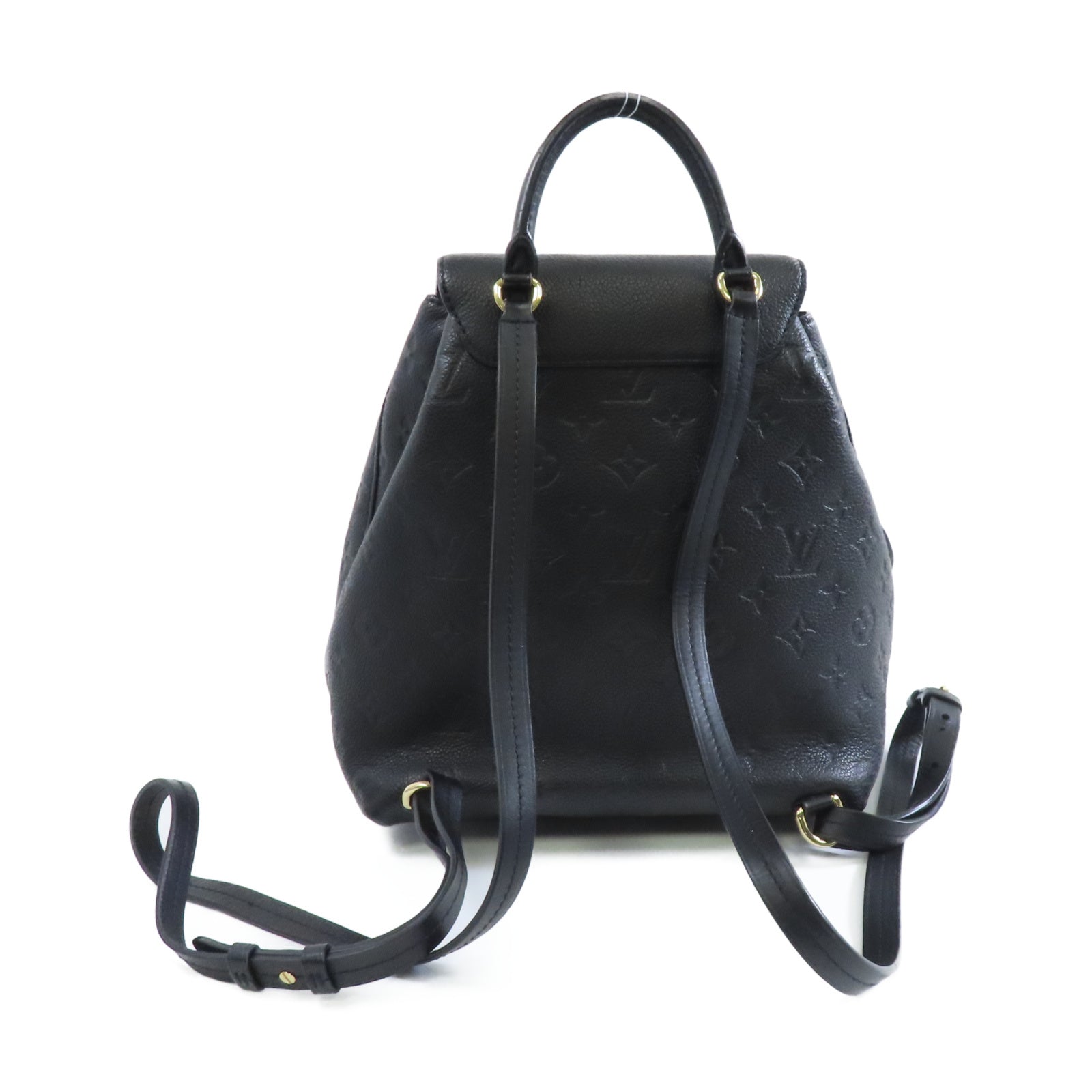 LOUIS VUITTON Monogram Empreinte Montsouris Backpack金扣背包黑色