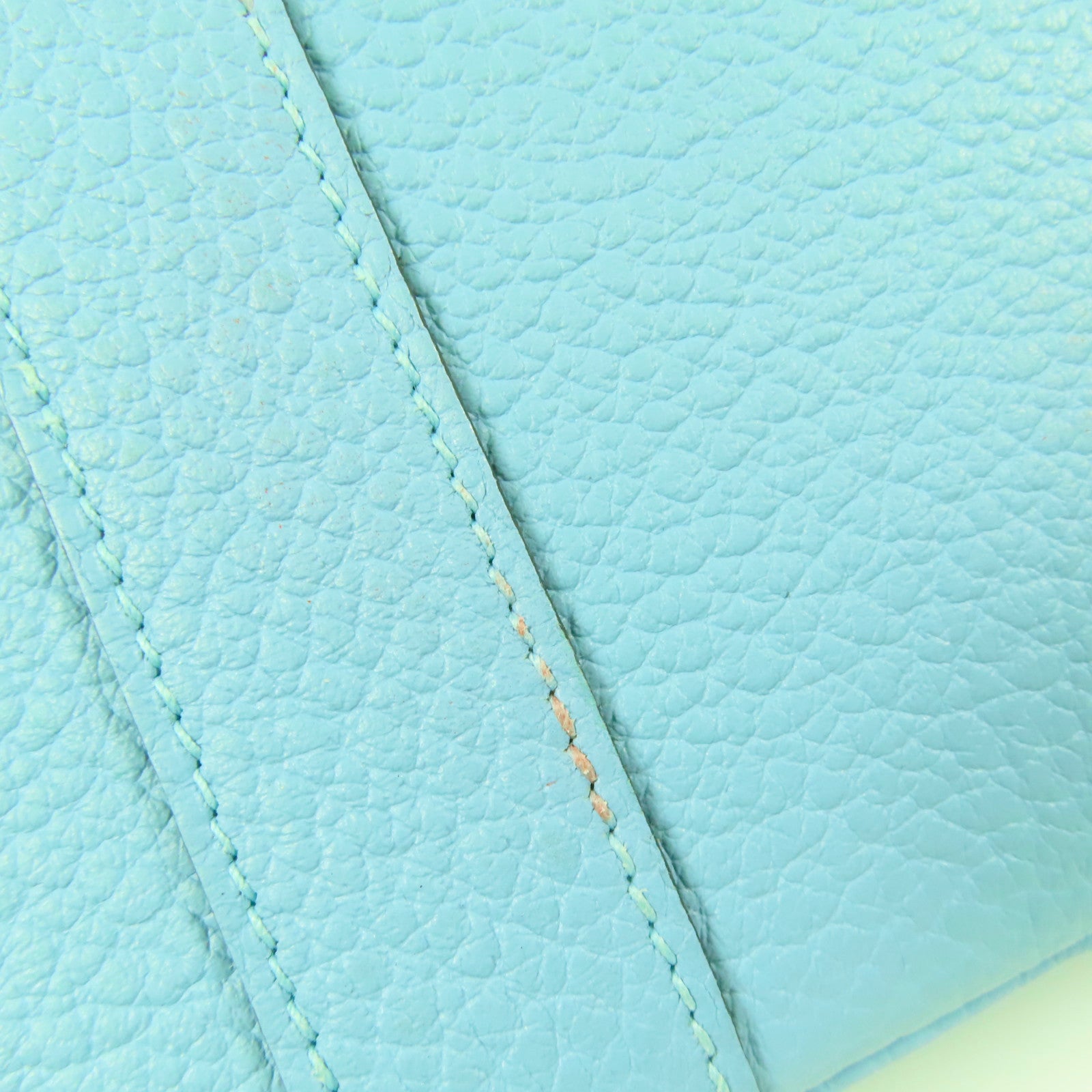HERMES Country皮革Garden Party TPM銀扣手挽袋Bleu Atoll