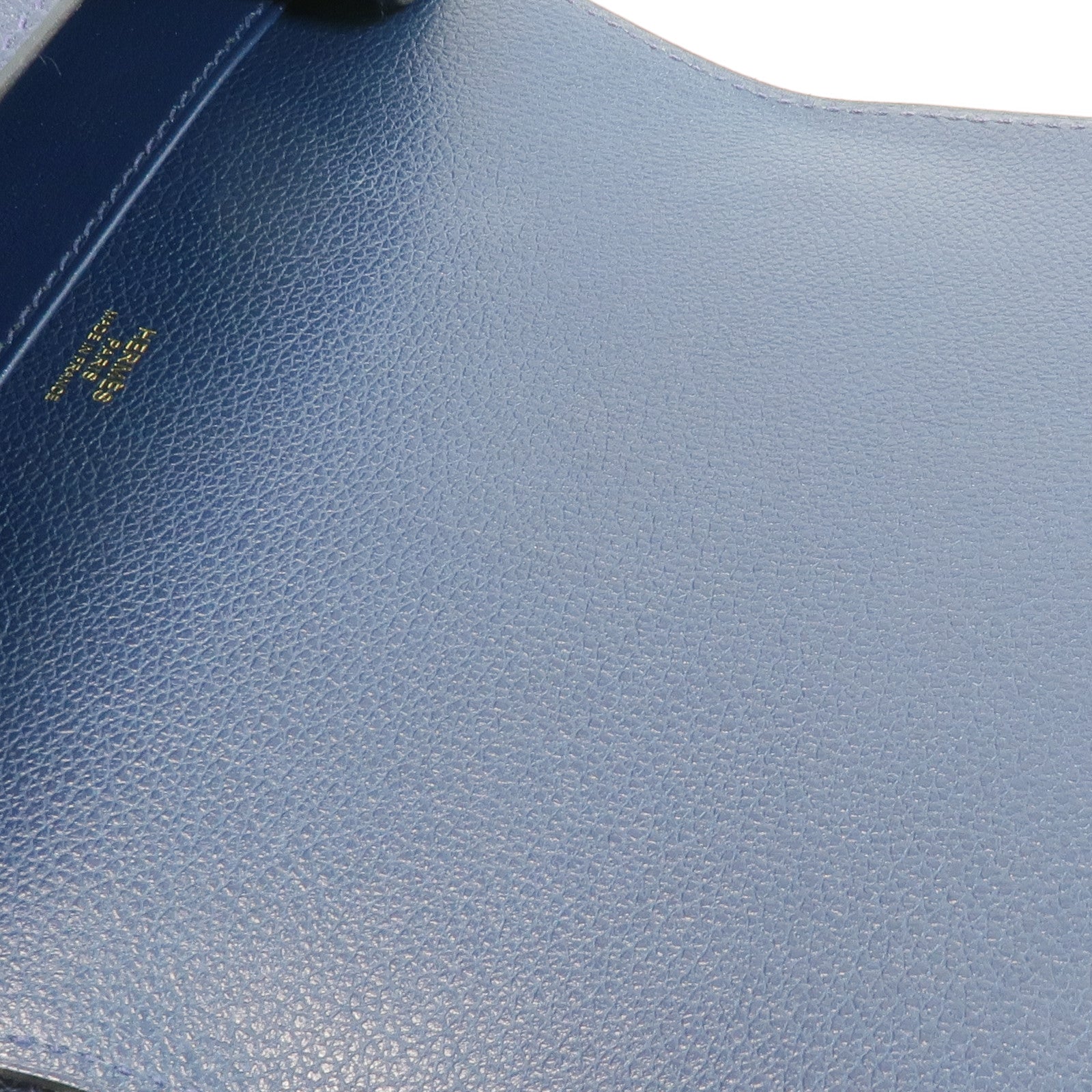 HERMES Evercolor皮革Mini Roulis金扣肩背袋Bleu Brighton