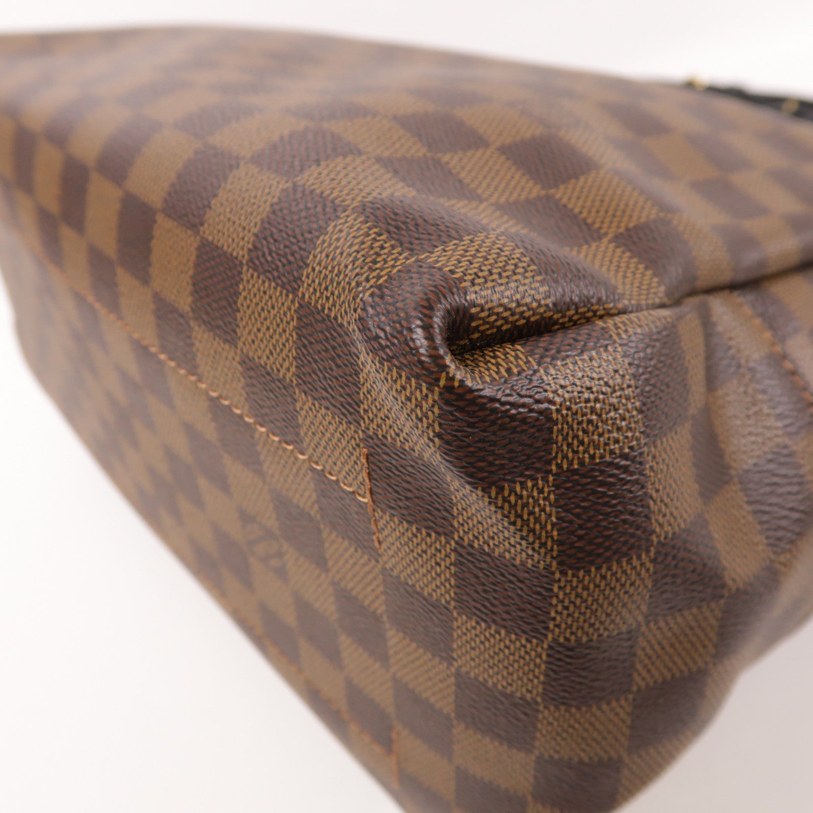LOUIS VUITTON Damier Belmont金扣手挽肩背兩用袋
