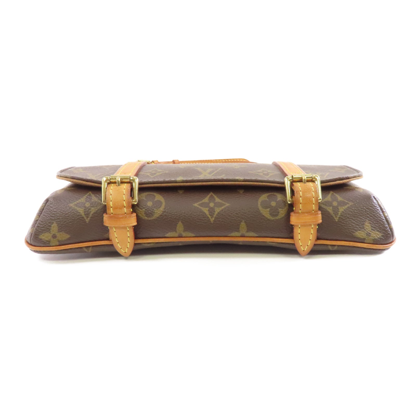 LOUIS VUITTON Monogram Pochette Marelle金扣腰包啡色