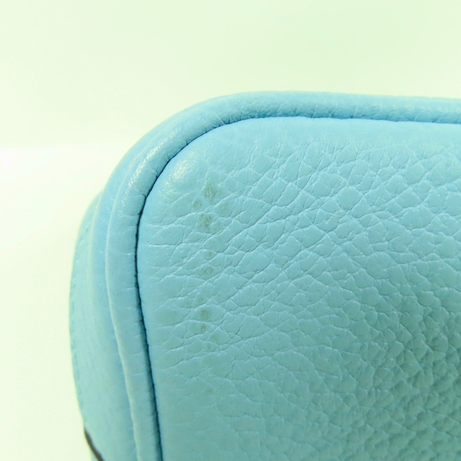 HERMES Country皮革Garden Party TPM銀扣手挽袋Bleu Atoll