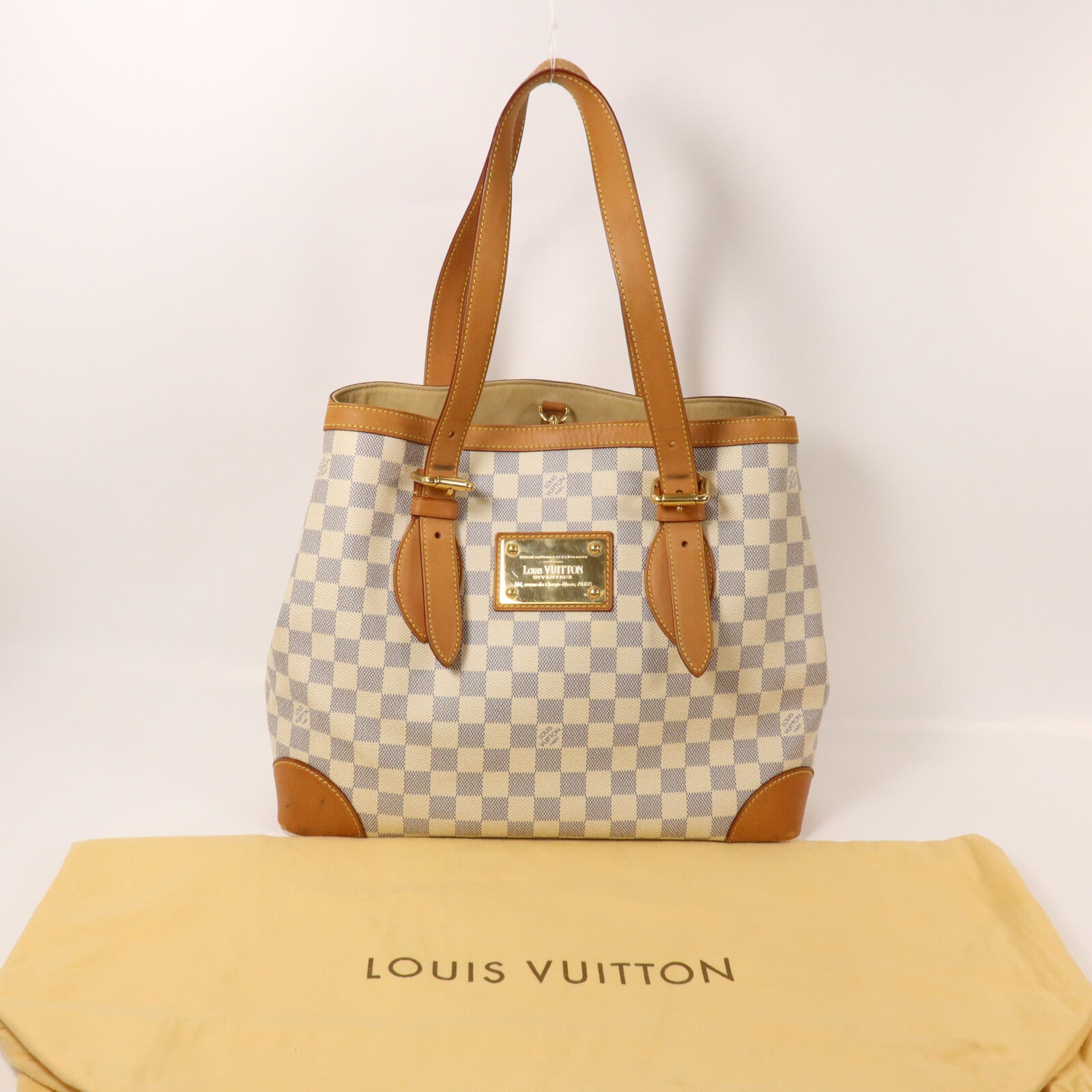 LOUIS VUITTON Damier Azur Hampstead MM肩背袋