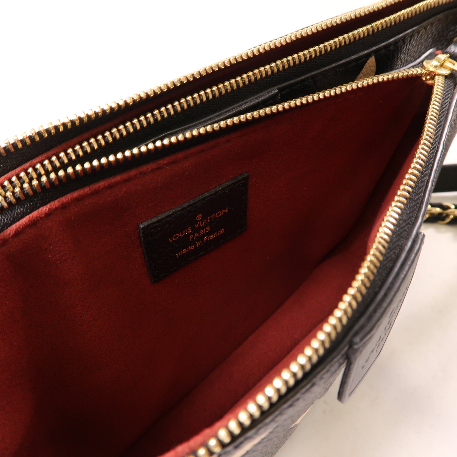 LOUIS VUITTON Monogram Empreinte Multi Pochette Accessoires金扣肩背袋黑色