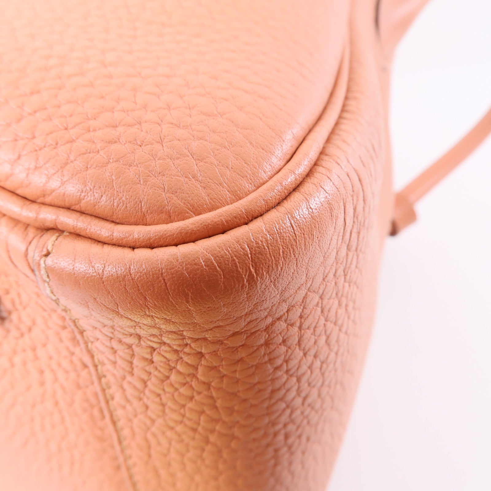 HERMES PHW Lindy 30 Shoulder Bag Clemence Leather Crevette