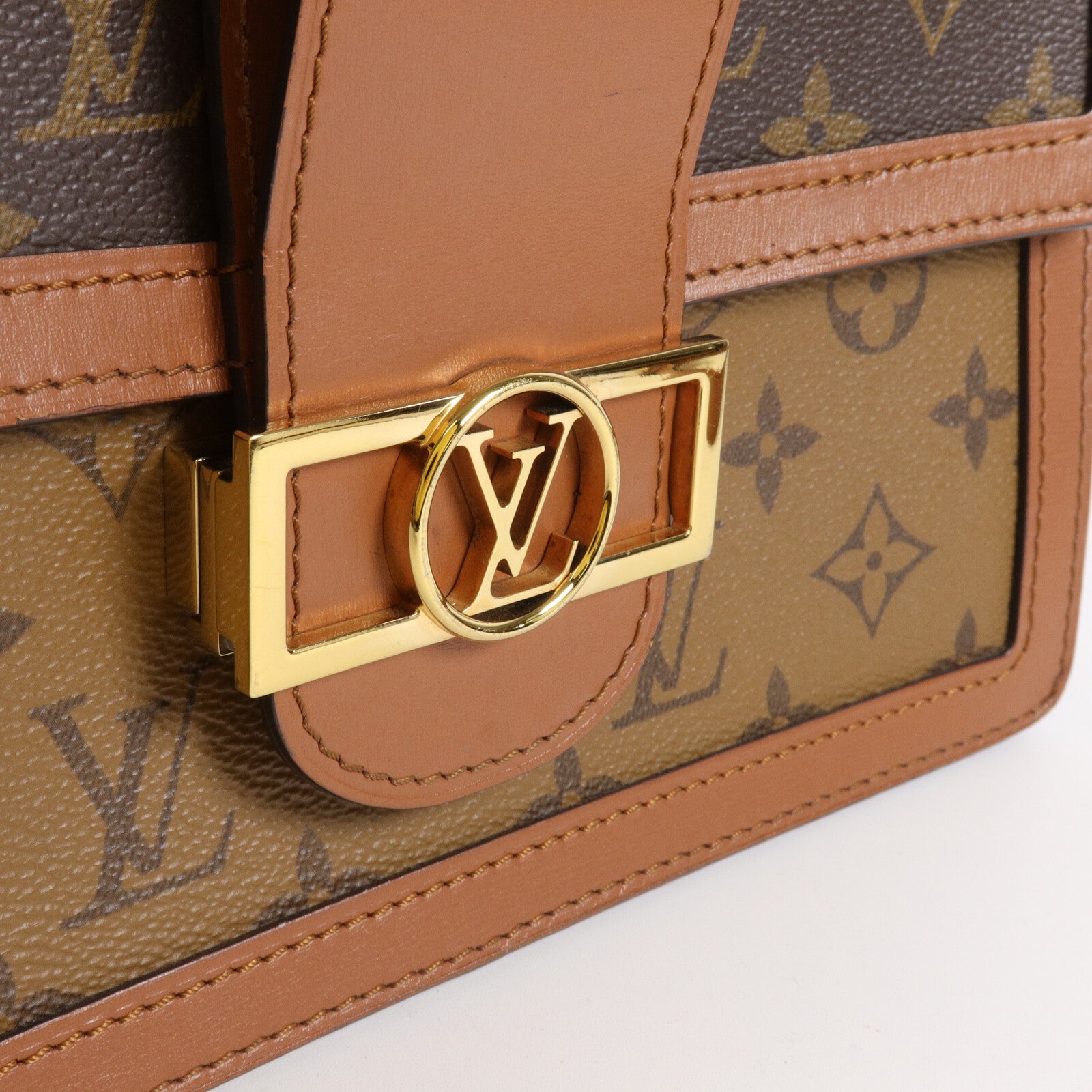 LOUIS VUITTON Monogram/Monogram Reverse Dauphine MM手挽肩背兩用袋