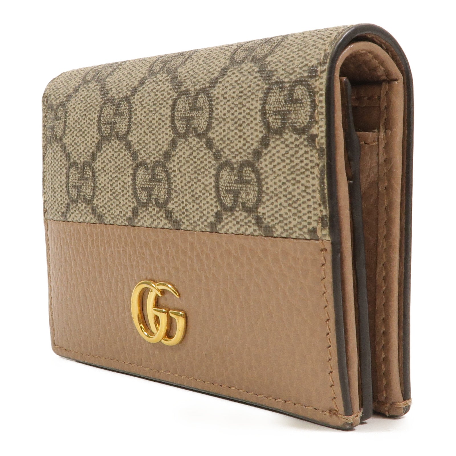 GUCCI 塗層帆布GG Marmont Wallet錢包