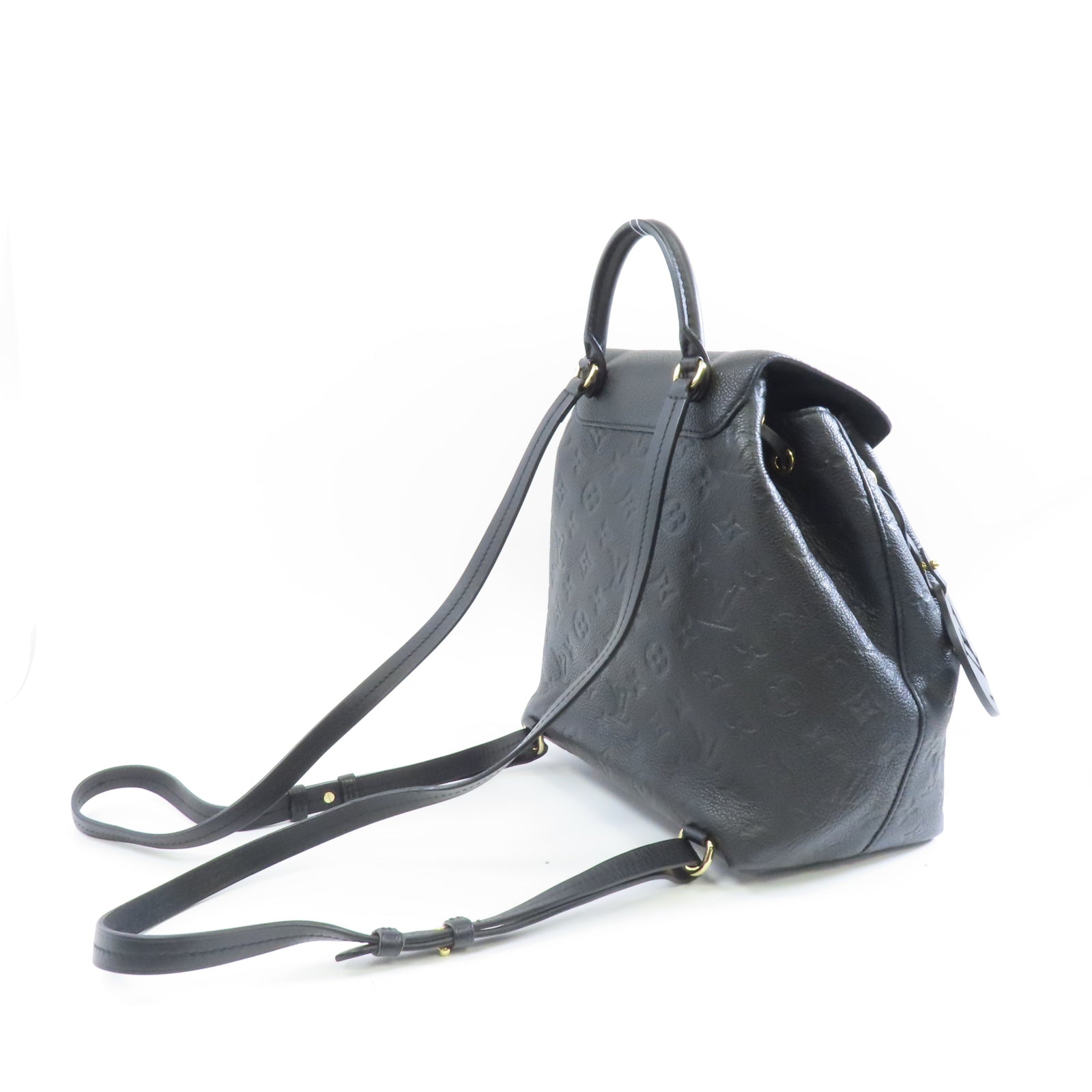 LOUIS VUITTON Monogram Empreinte Montsouris Backpack金扣背包黑色