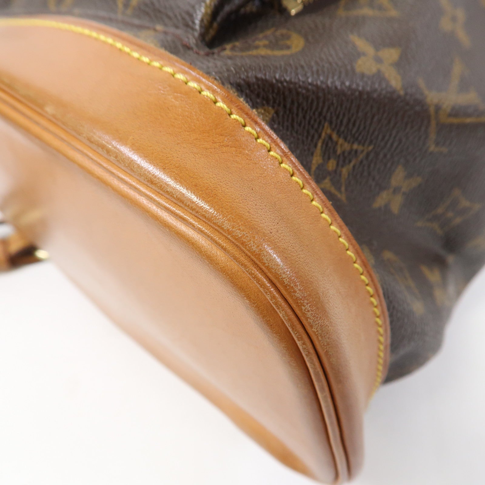 LOUIS VUITTON Monogram Montsouris MM 金扣背包啡色
