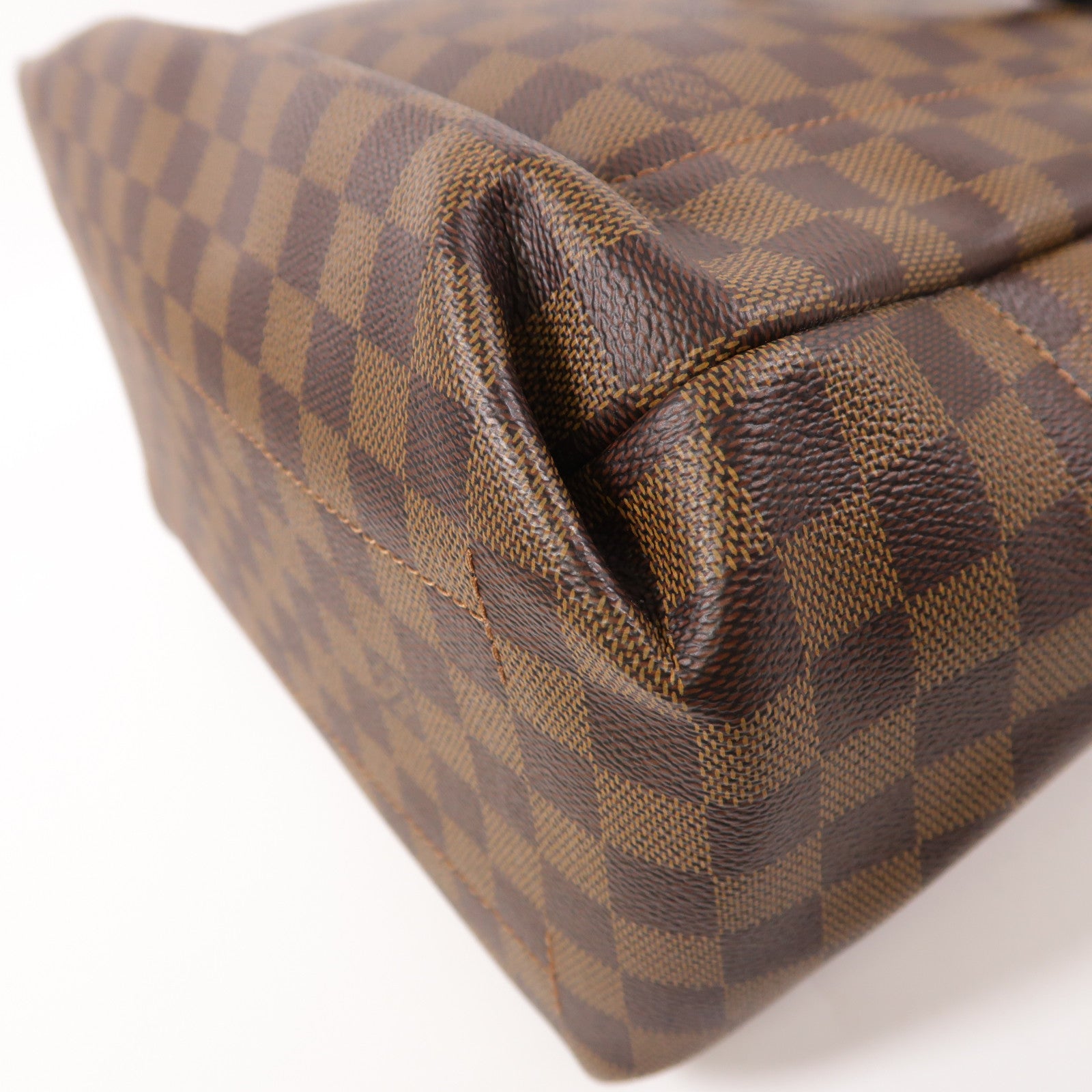LOUIS VUITTON Damier Belmont金扣手挽肩背兩用袋