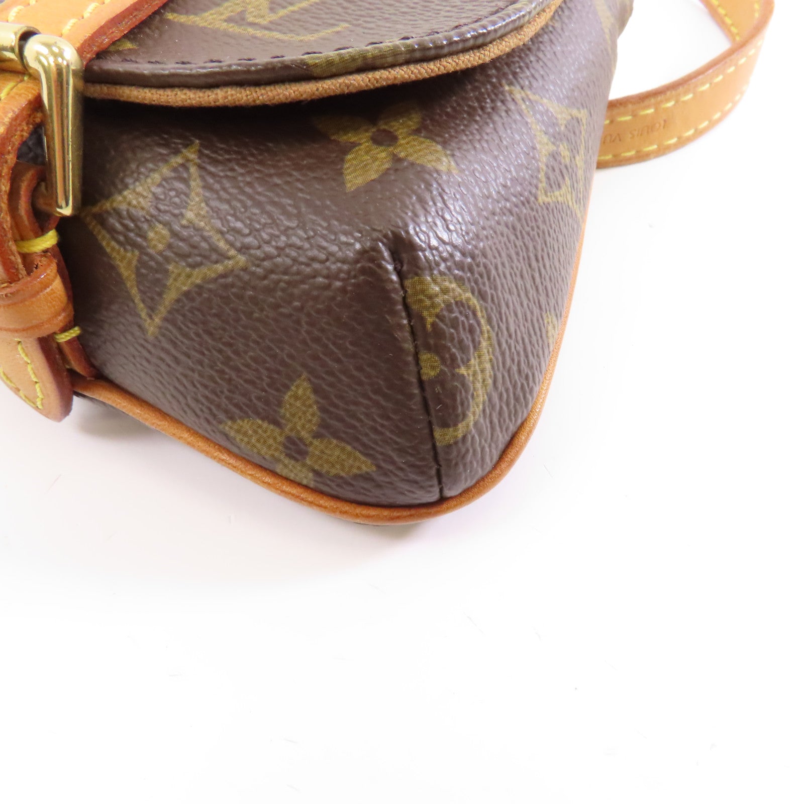 LOUIS VUITTON Monogram Pochette Marelle金扣腰包啡色