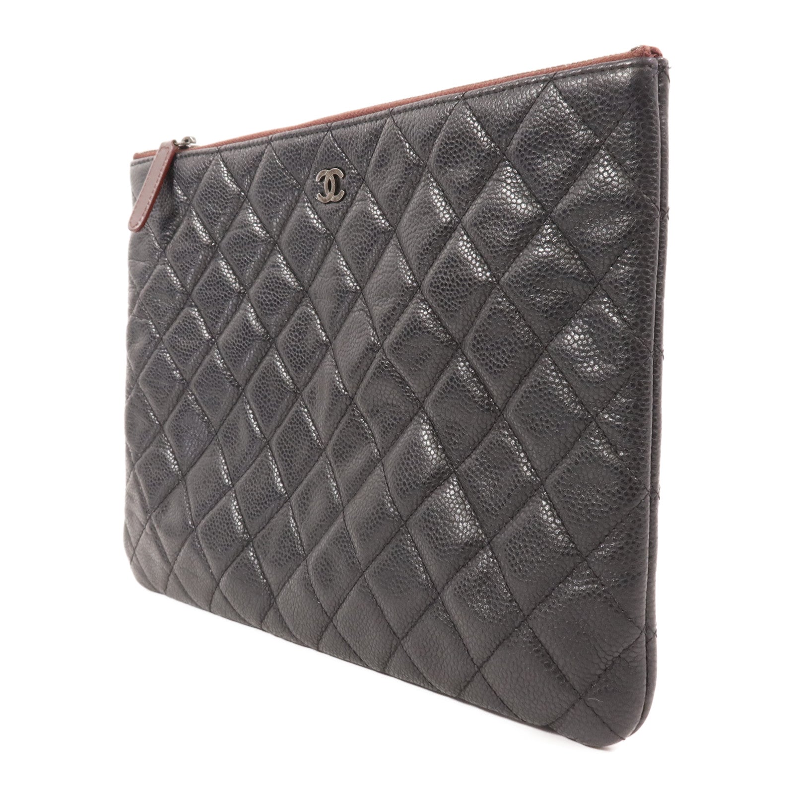 CHANEL 牛皮皮革Clutch金扣手拿包