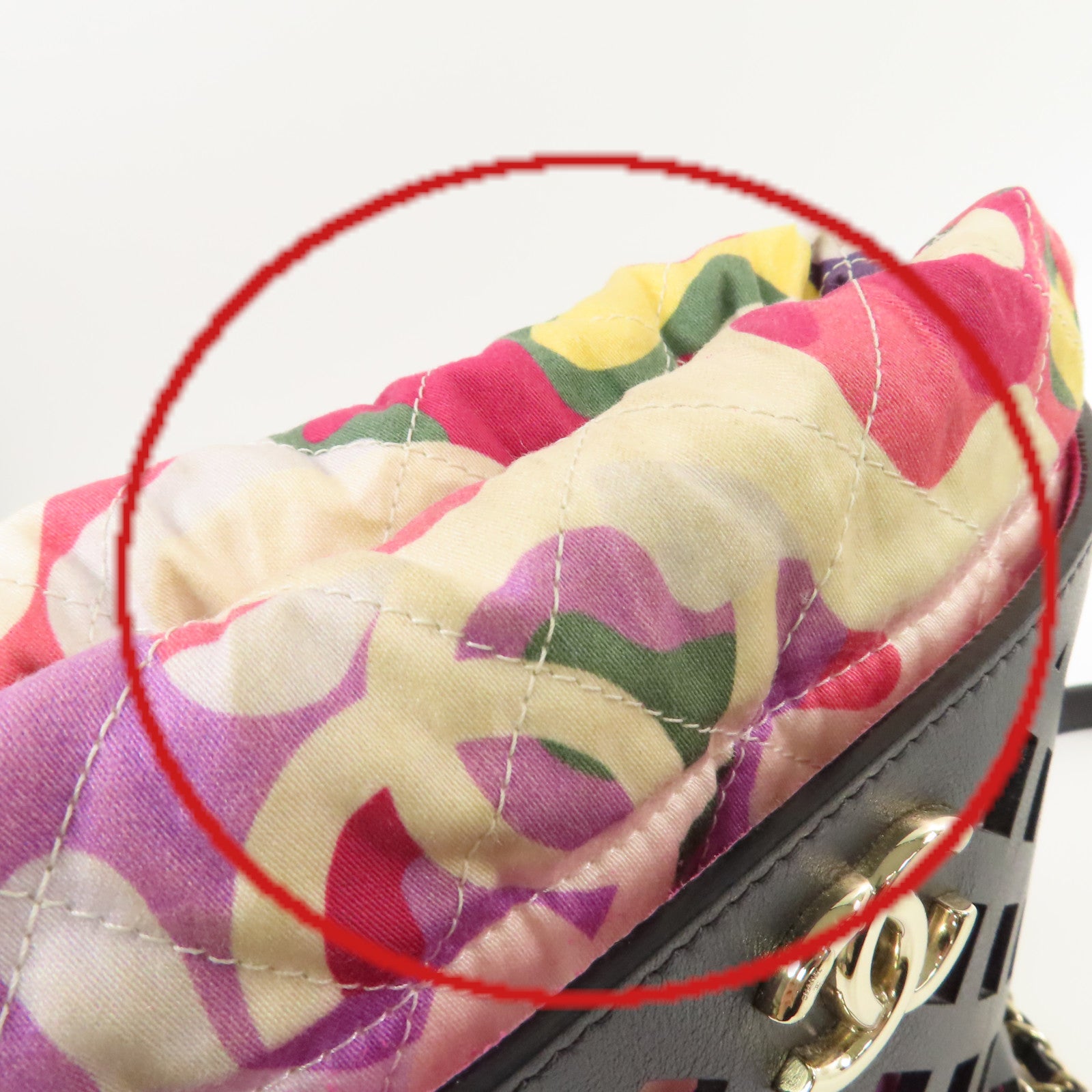 CHANEL **【激減優惠】菱格牛皮皮革/帆布Chain Shoulder Bucket Bag金扣鏈帶肩背袋袋黑色/彩色
