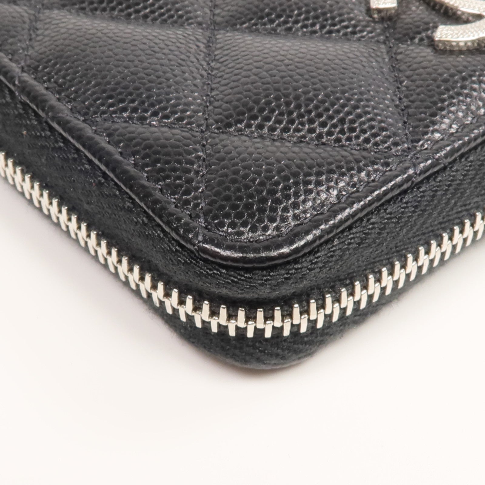 CHANEL 牛皮皮革Coin/Card Case銀扣零錢包/卡片套