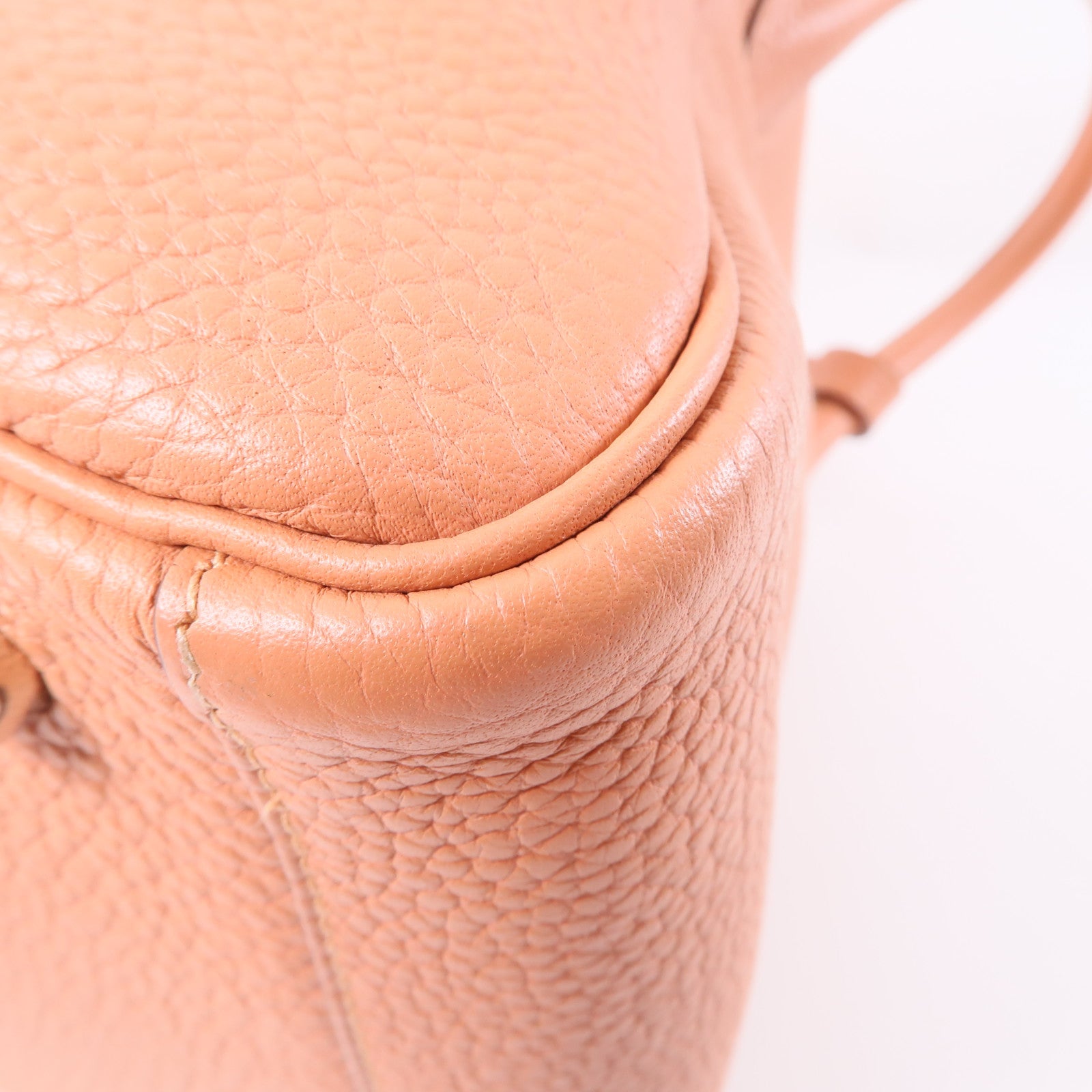 HERMES PHW Lindy 30 Shoulder Bag Clemence Leather Crevette