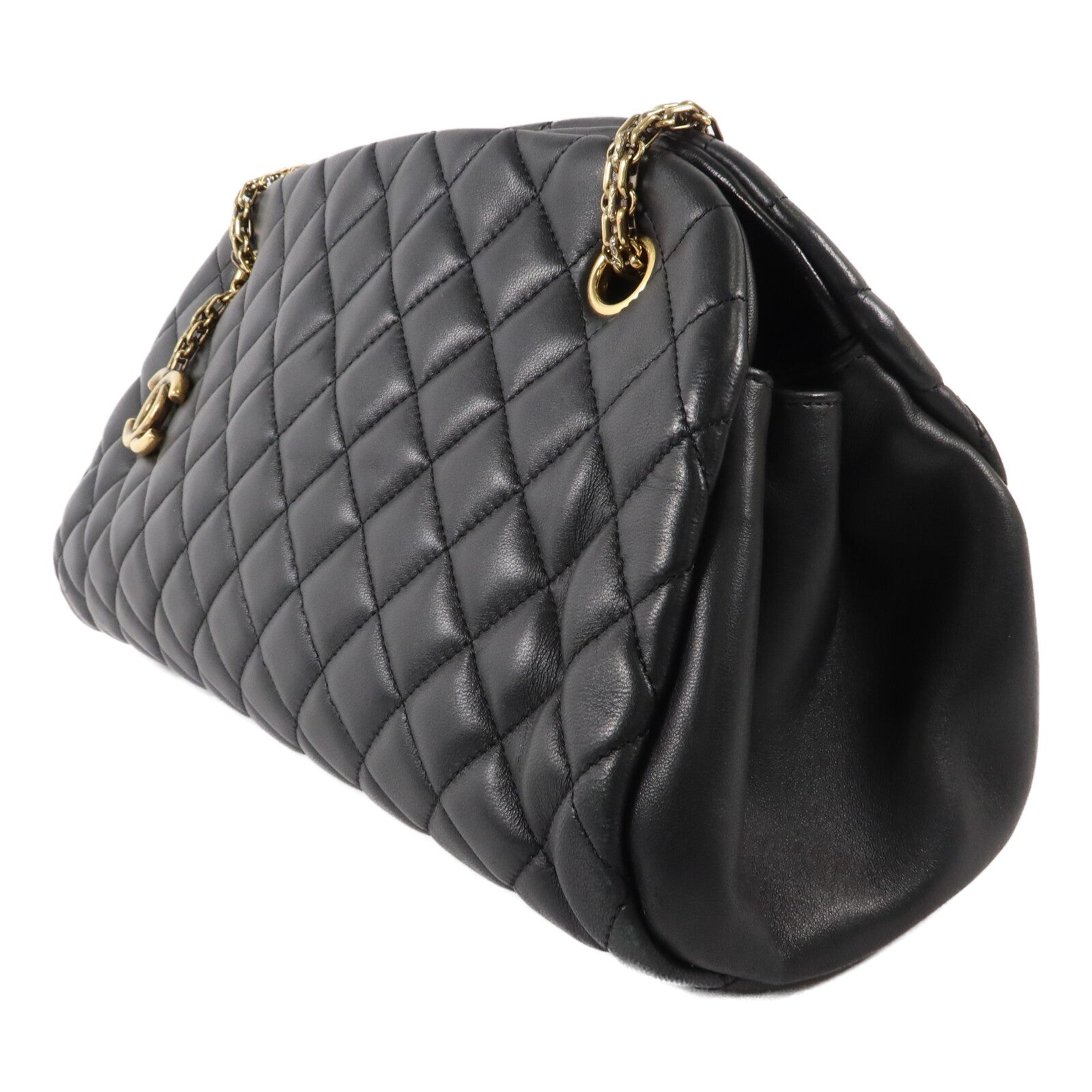 CHANEL 牛皮皮革Mademoiselle Bowling鏈帶肩背袋