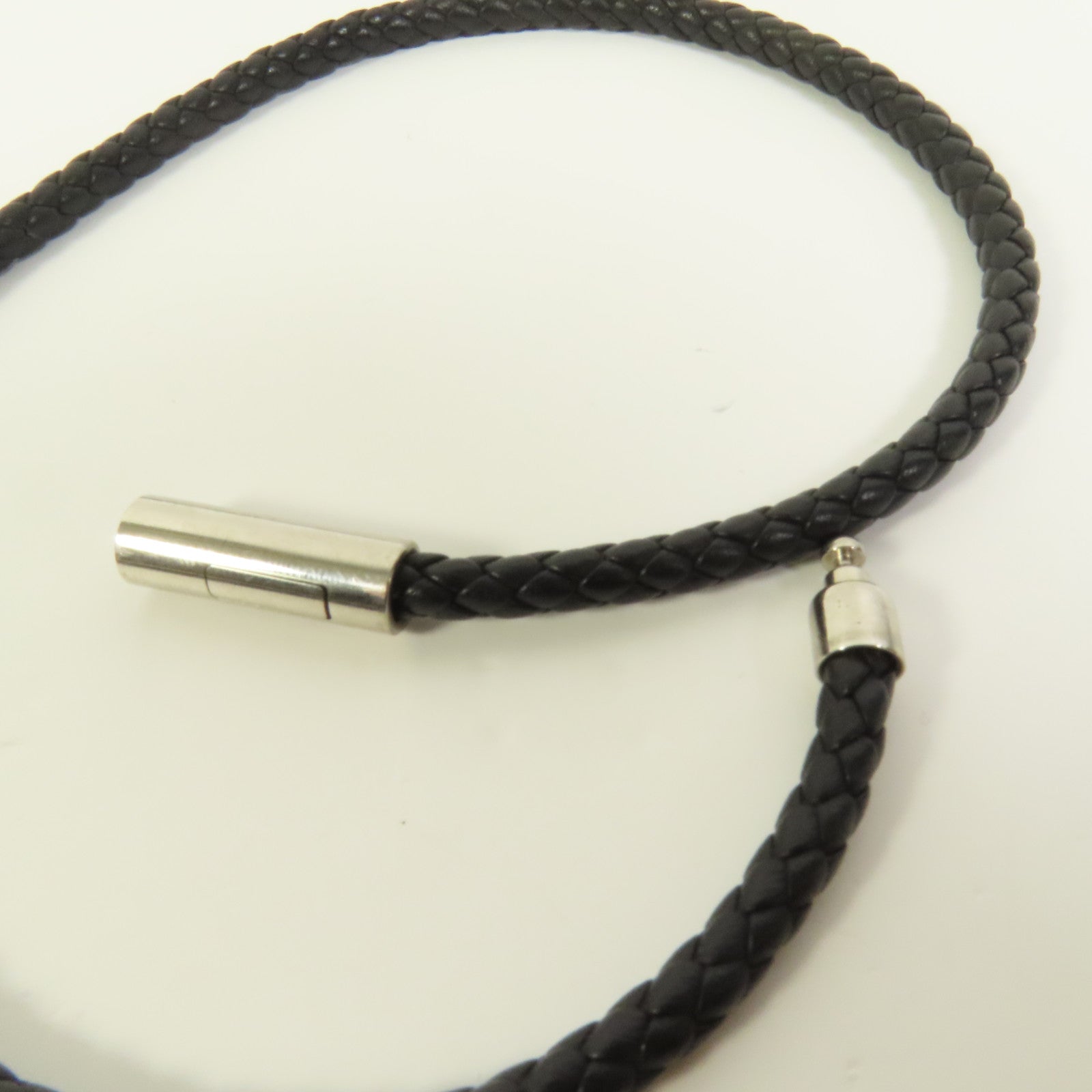 HERMES Swift皮革Goliath Double Tour銀扣手鏈Noir