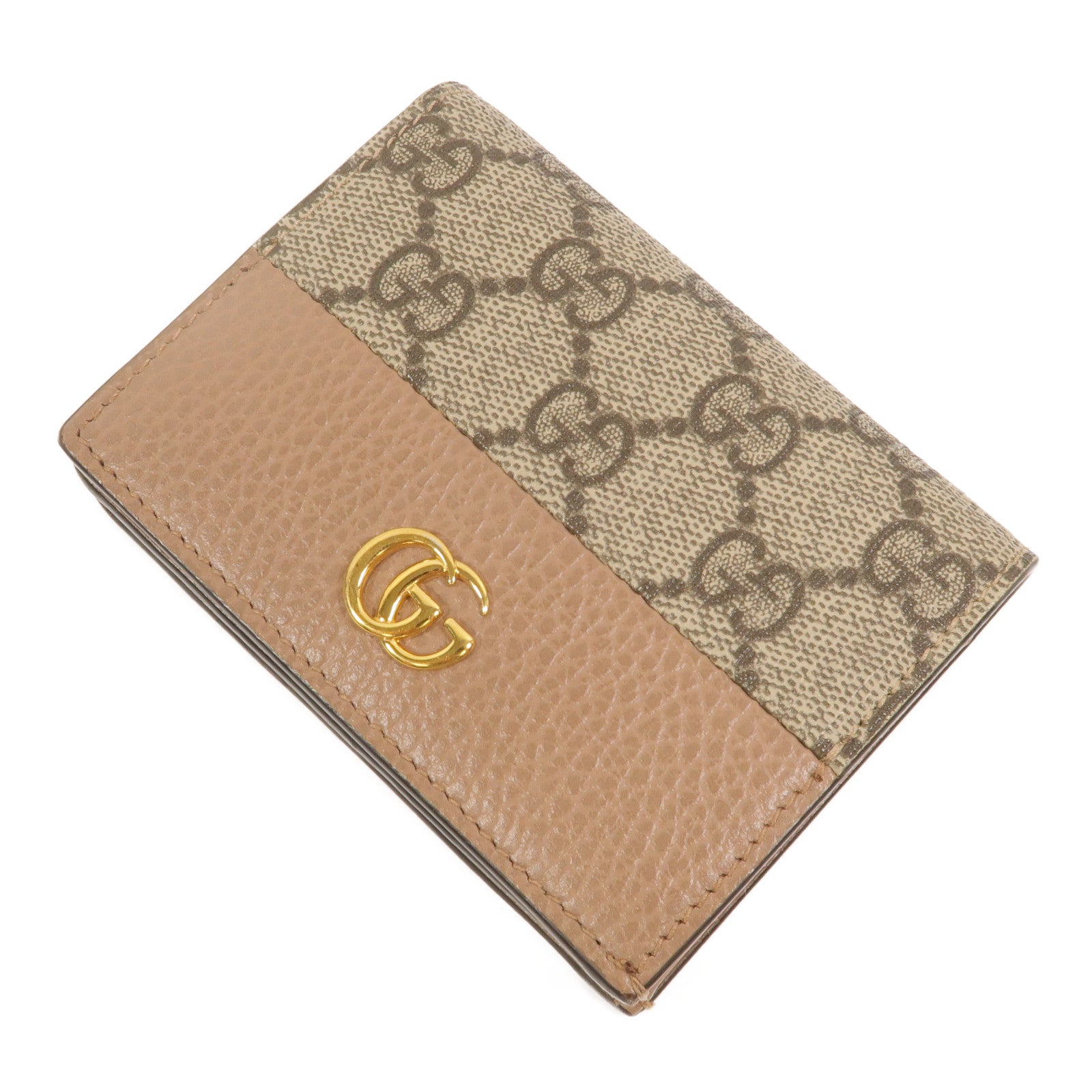 GUCCI 塗層帆布GG Marmont Wallet錢包