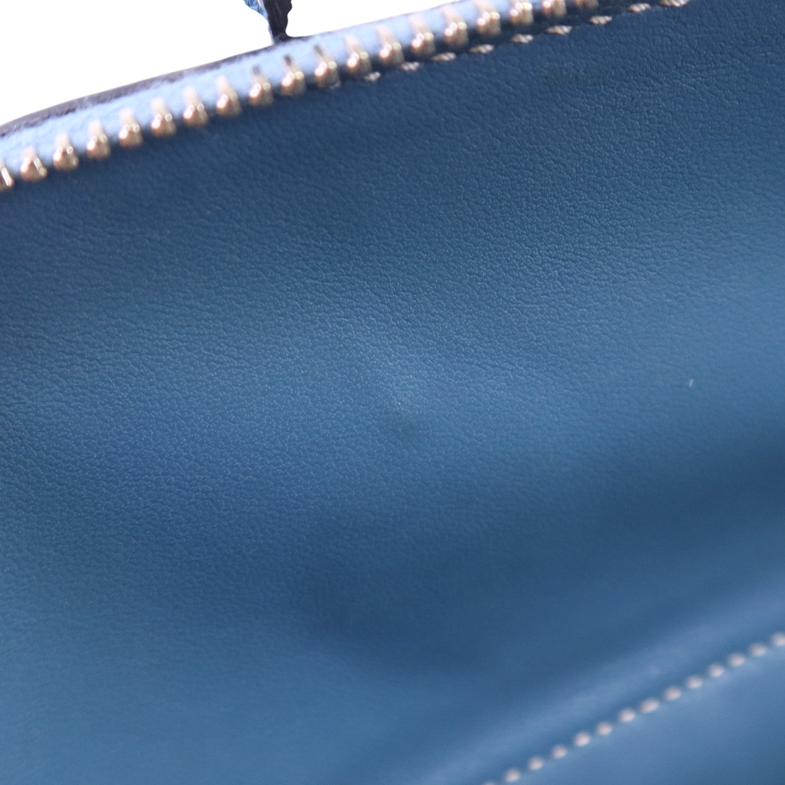HERMES Clemence皮革Bolide 31銀扣手挽肩背兩用袋Bleu Jean