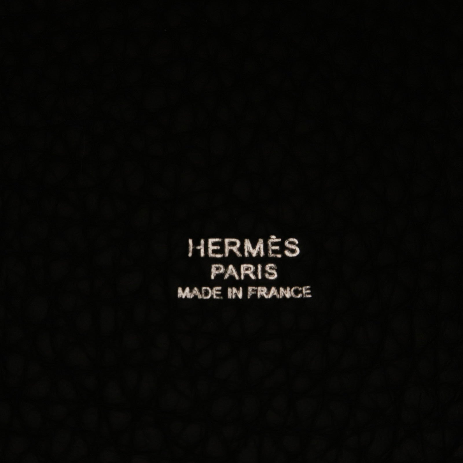 HERMES Clemence皮革Picotin PM手挽袋Noir