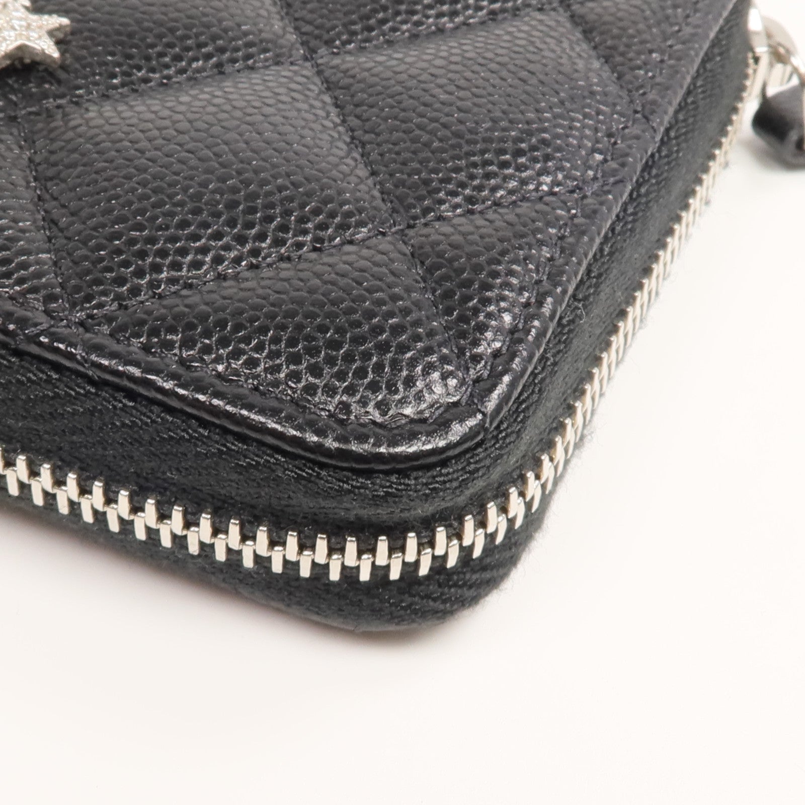 CHANEL 牛皮皮革Coin/Card Case銀扣零錢包/卡片套