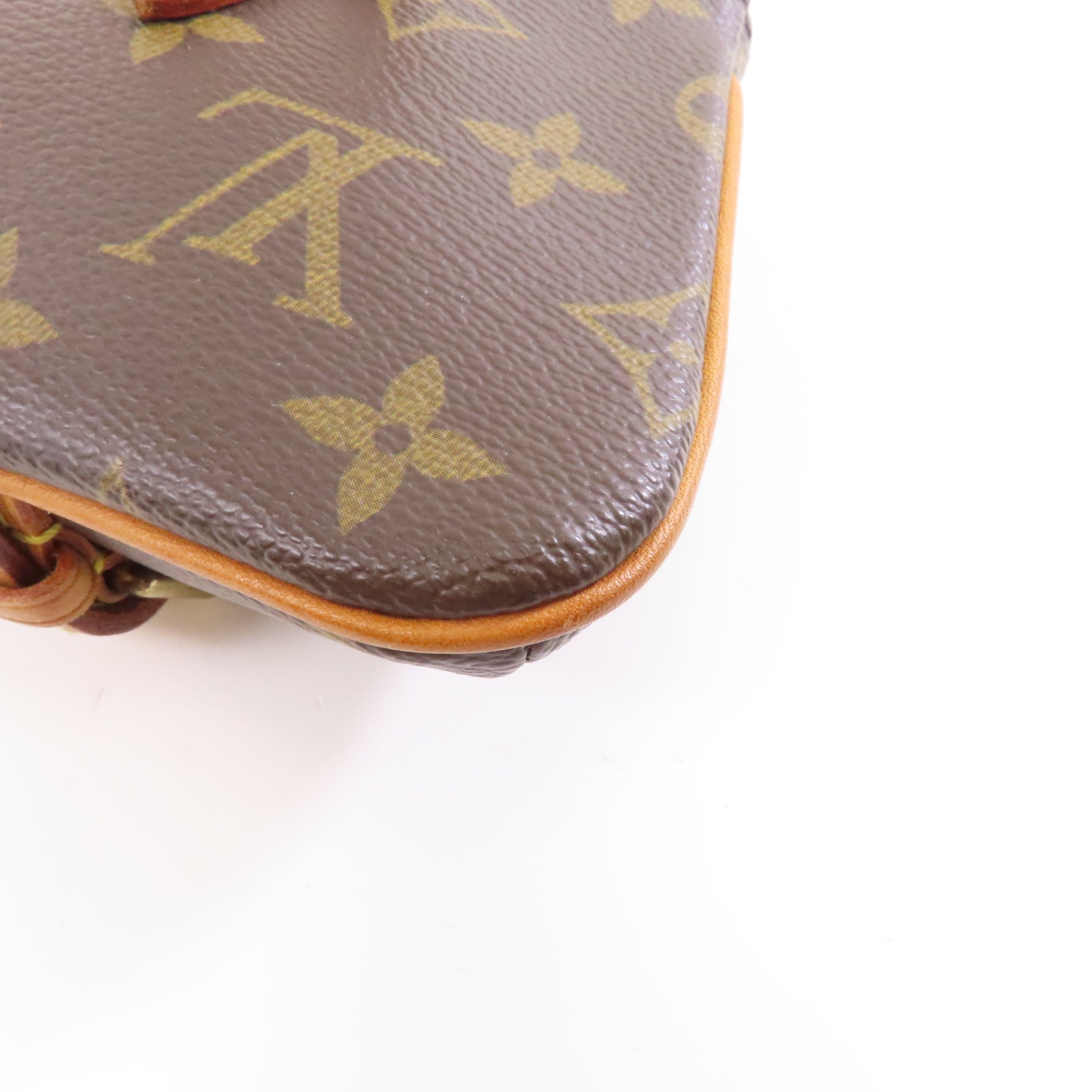 LOUIS VUITTON Monogram Pochette Marelle金扣腰包啡色