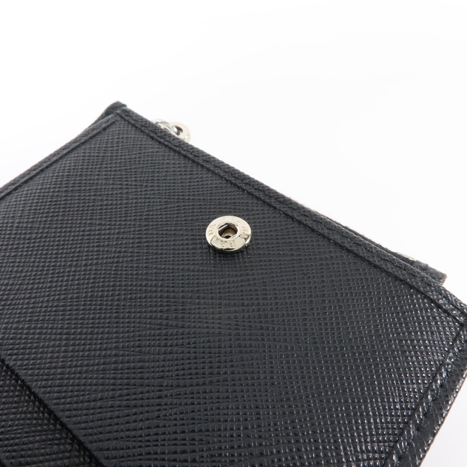 PRADA 再生尼龍Bifold Wallet銀扣錢包