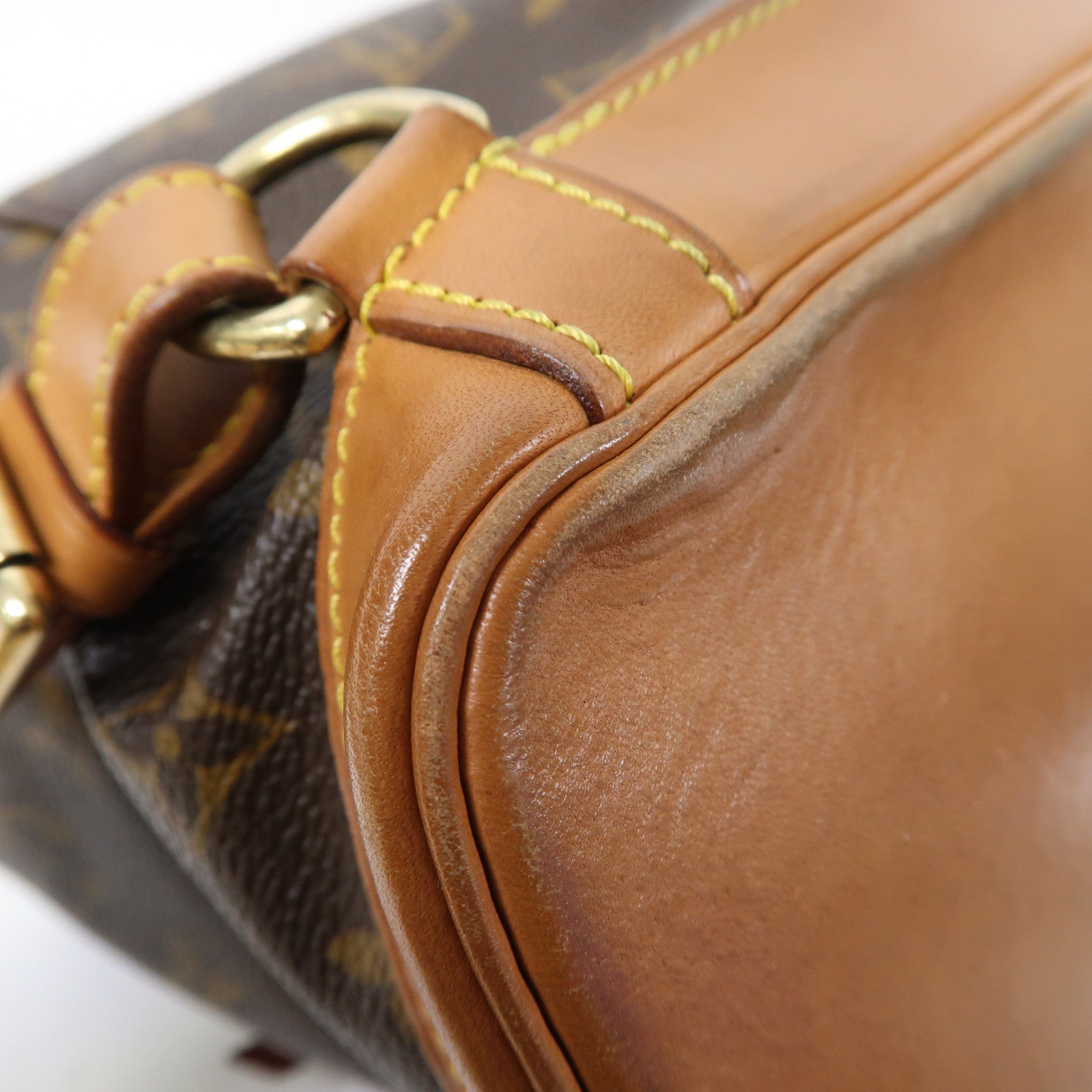 LOUIS VUITTON Monogram Montsouris MM 金扣背包啡色