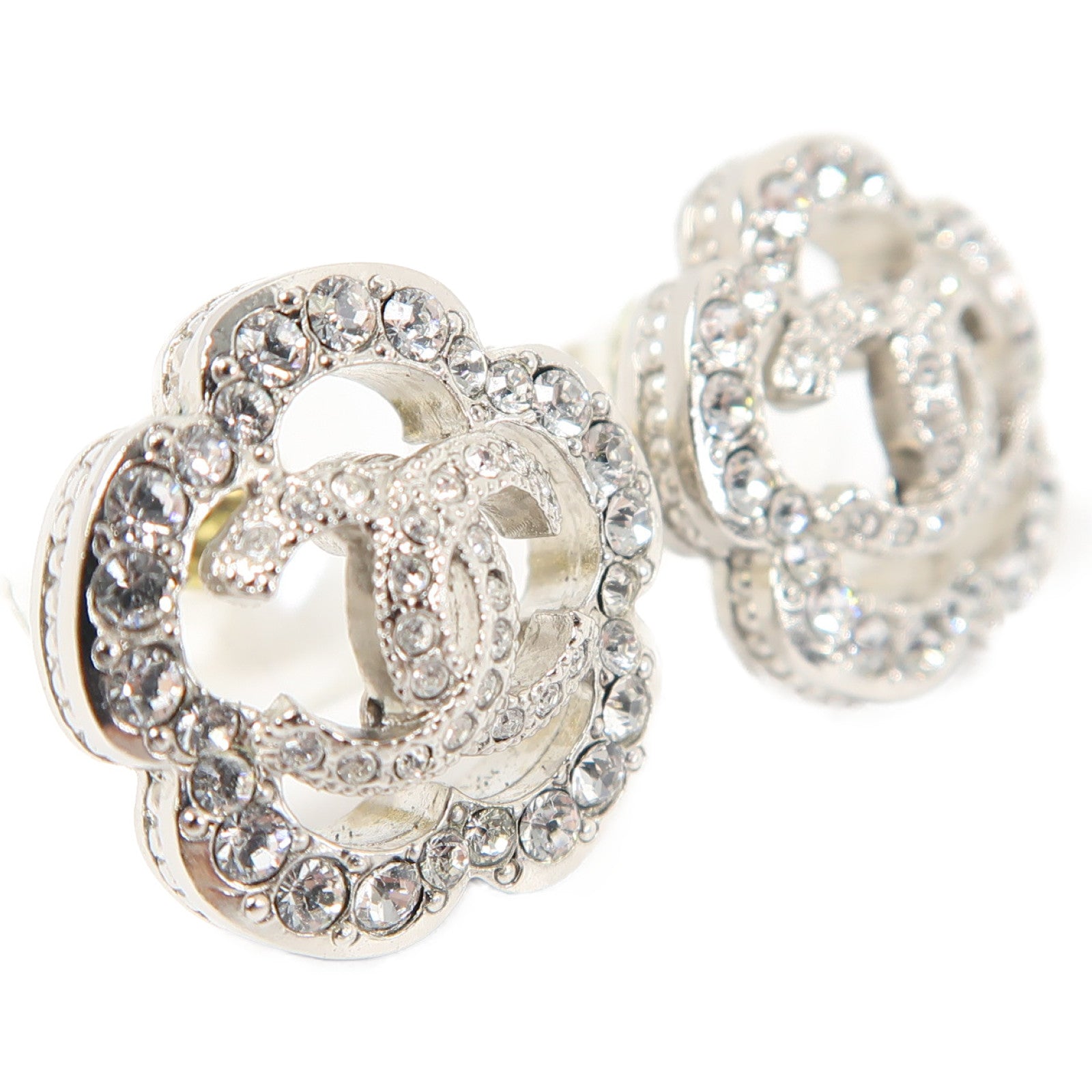 CHANEL 金屬Earrings耳環銀色