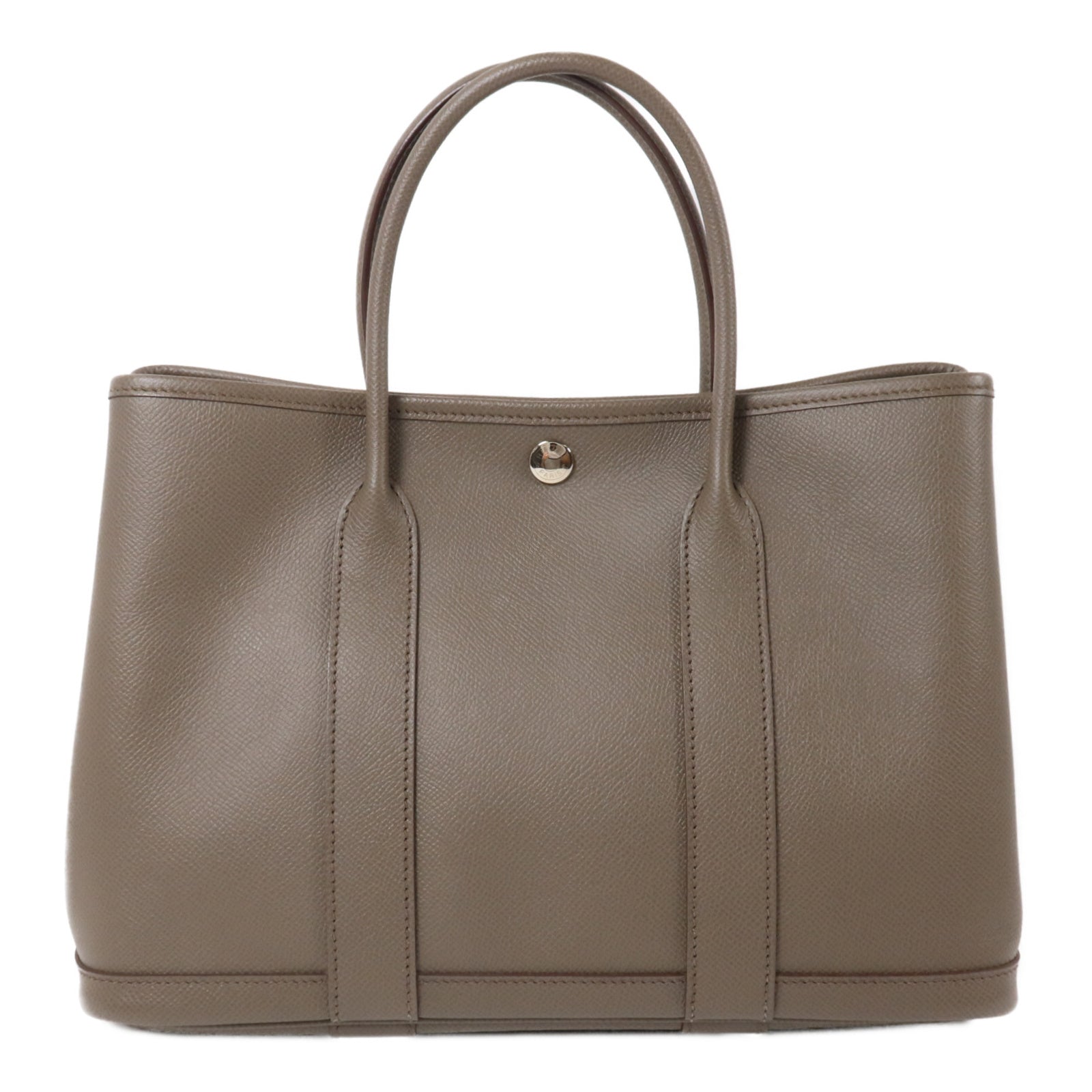 HERMES Epsom皮革Garden Party TPM手挽袋Etain