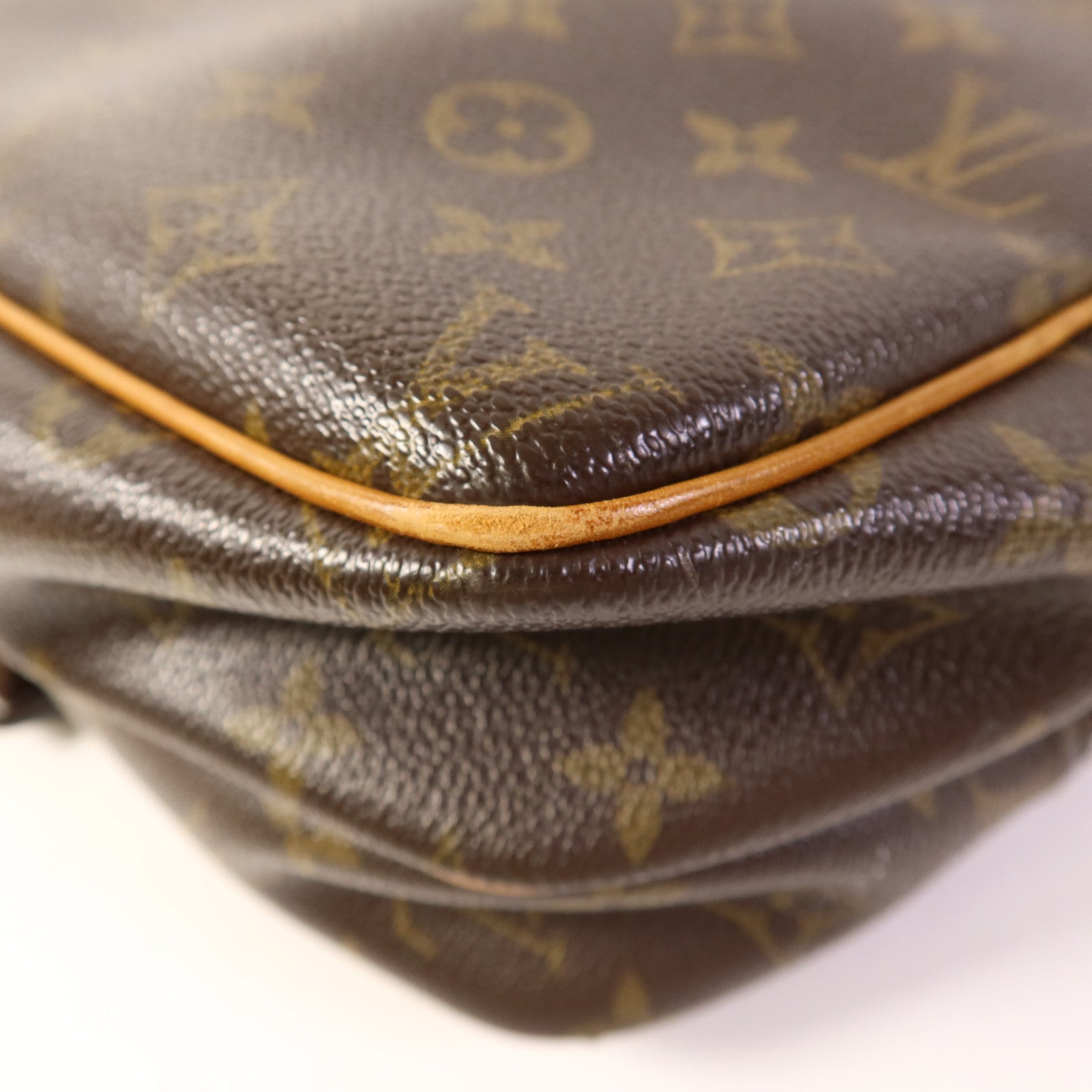 LOUIS VUITTON Monogram Reporter PM金扣肩背袋棕色