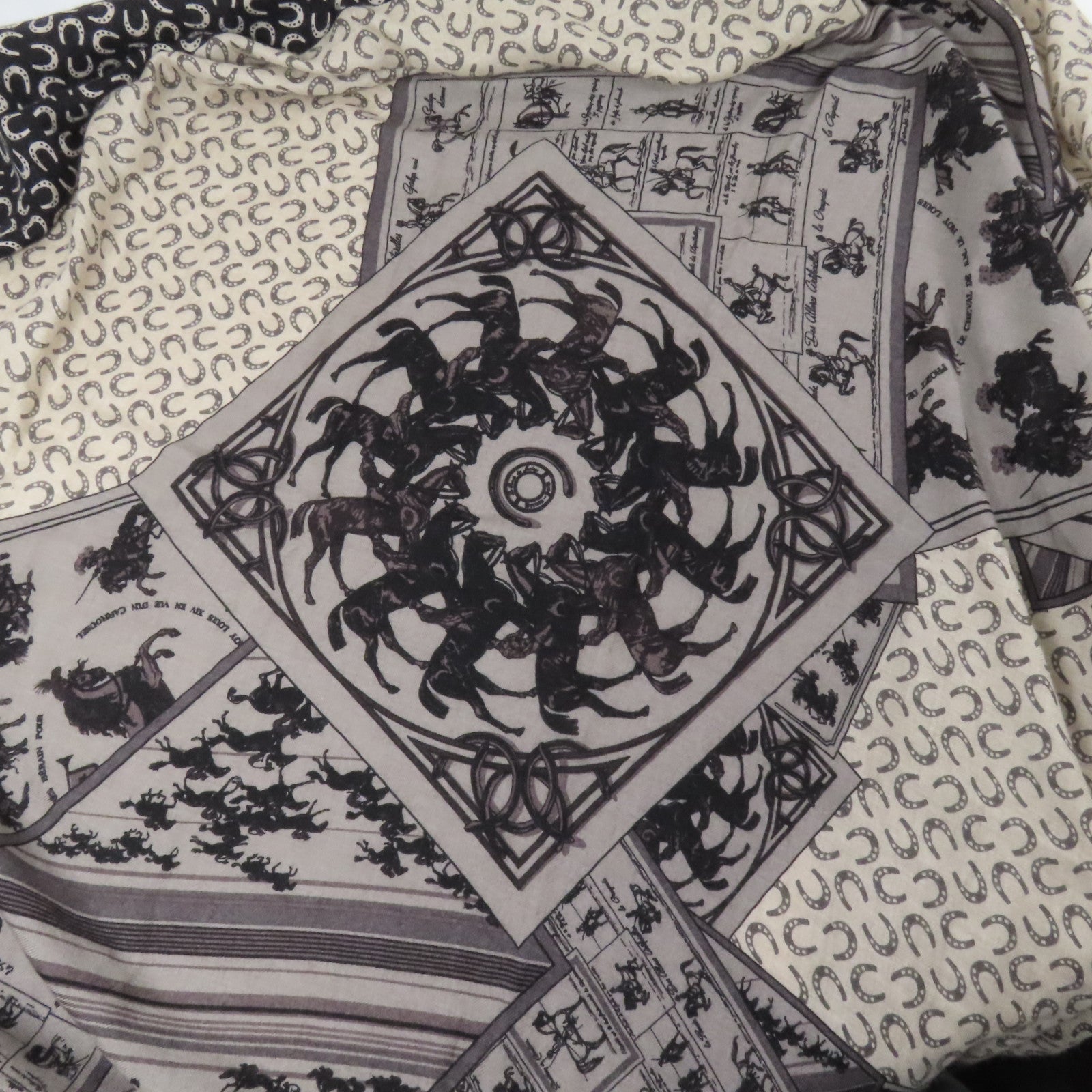 HERMES 羊絨/絲質Scarf 140X140絲巾