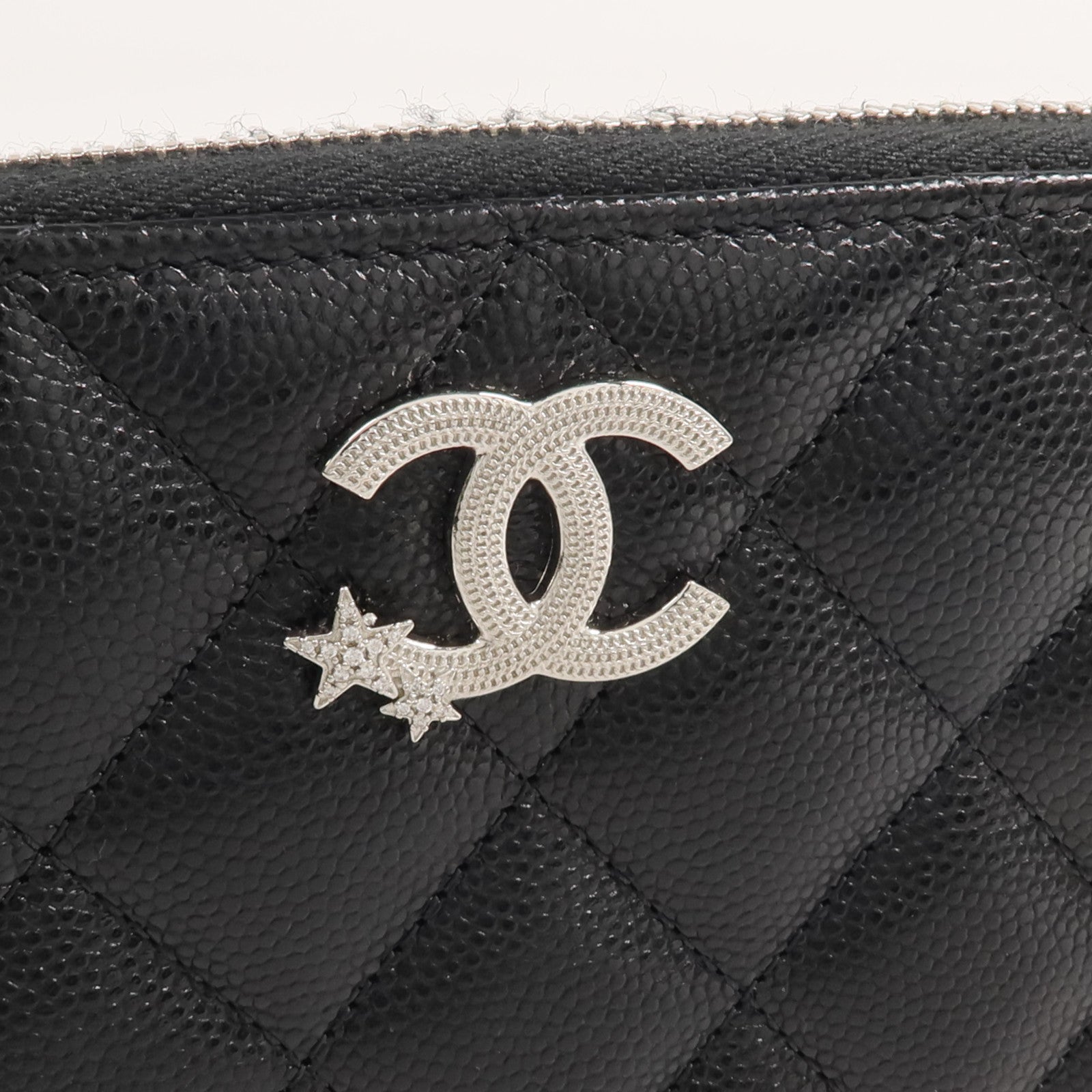 CHANEL 牛皮皮革Coin/Card Case銀扣零錢包/卡片套